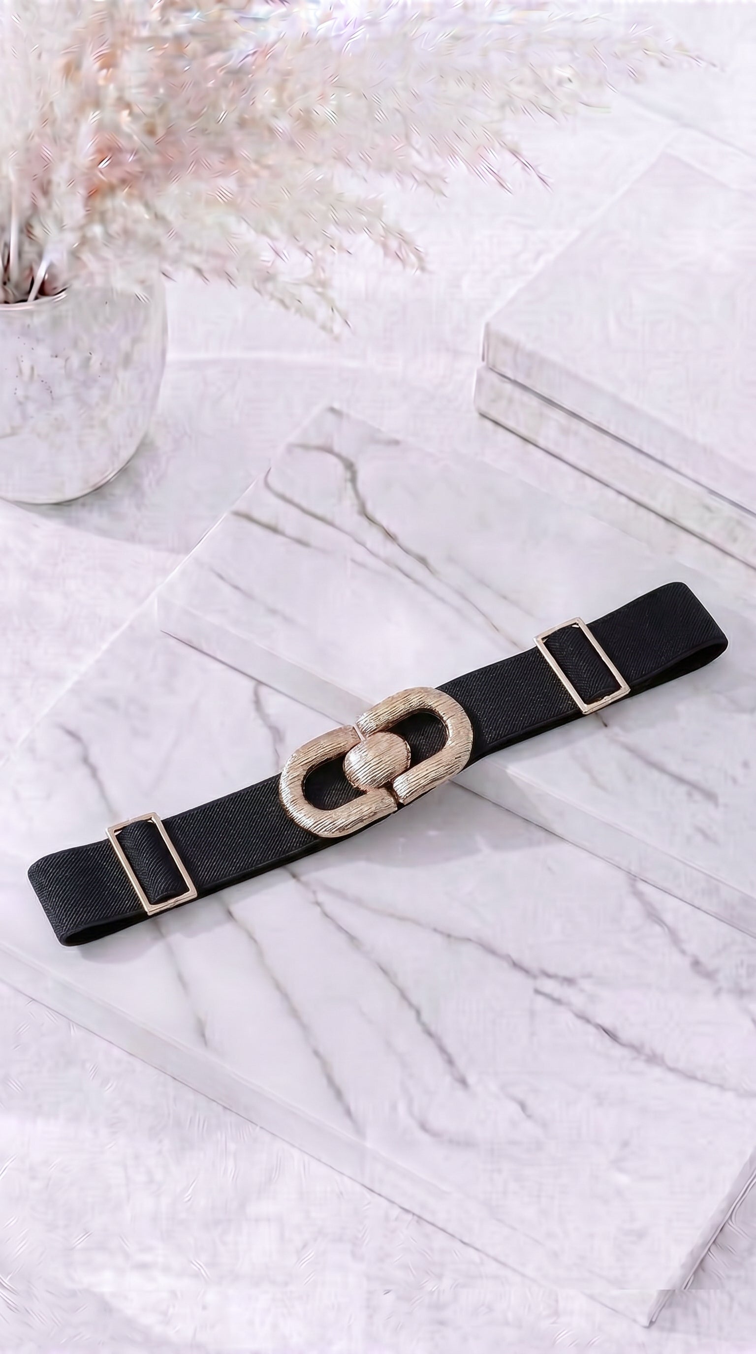 Gürtel Loop Elegance *Schwarz/Gold*