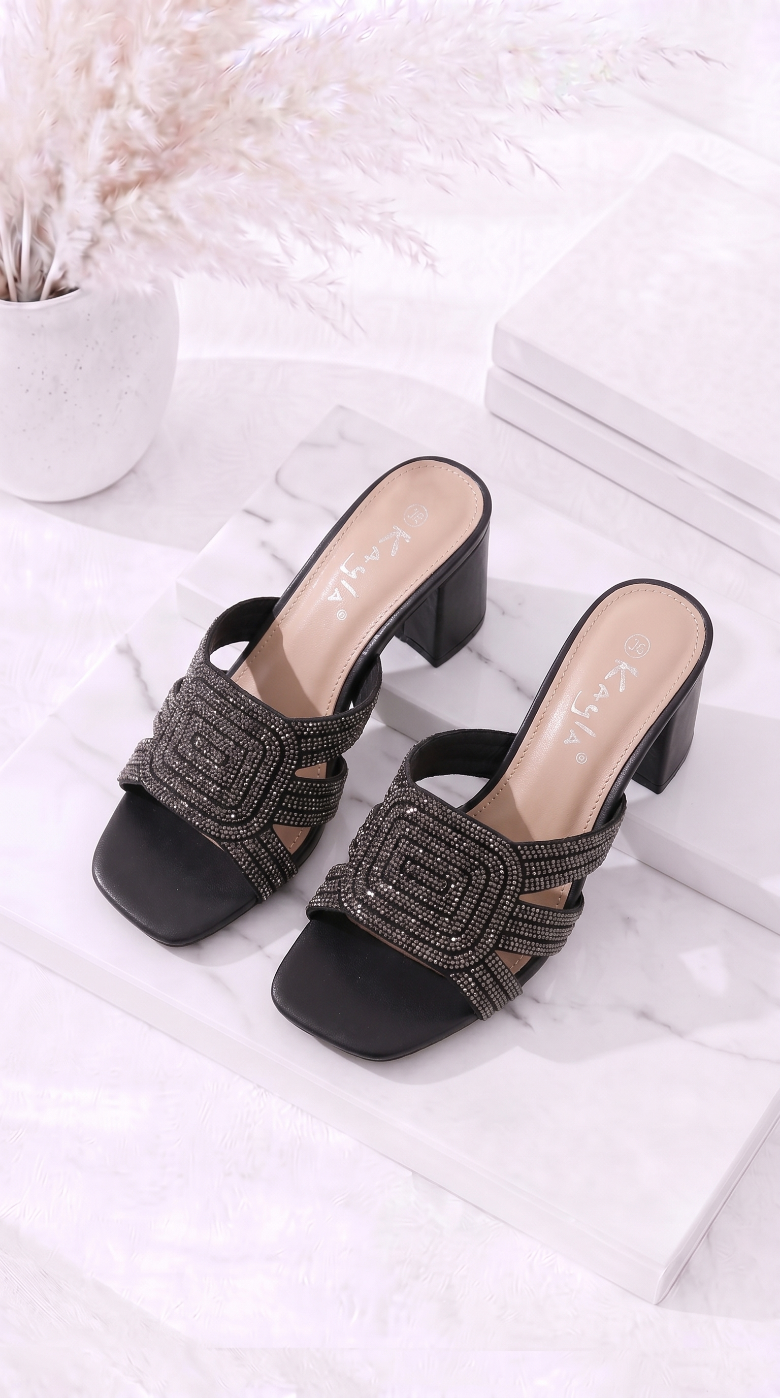 Sandale Crystal Labyrinth *Schwarz*