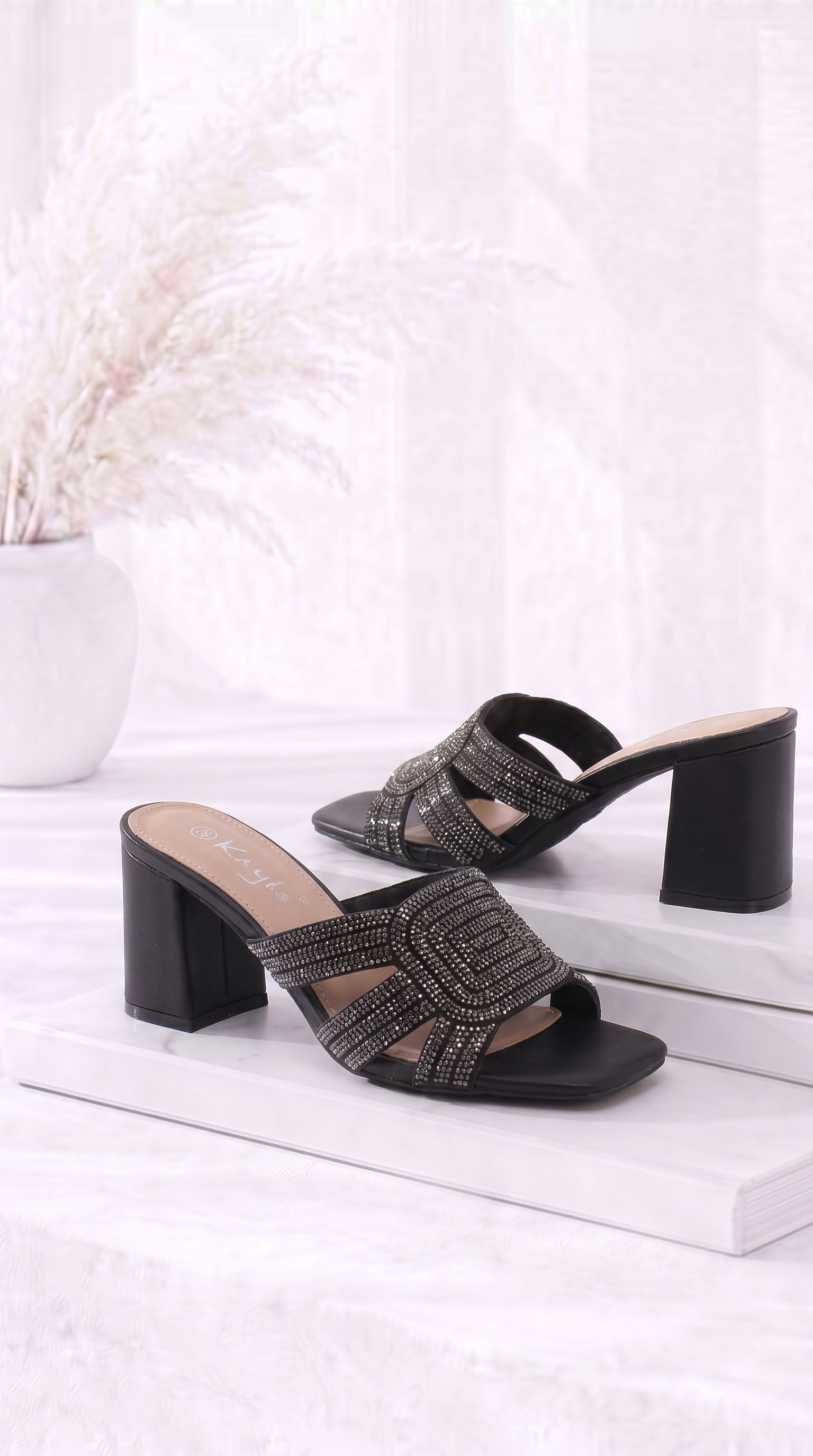 Sandale Crystal Labyrinth *Schwarz*