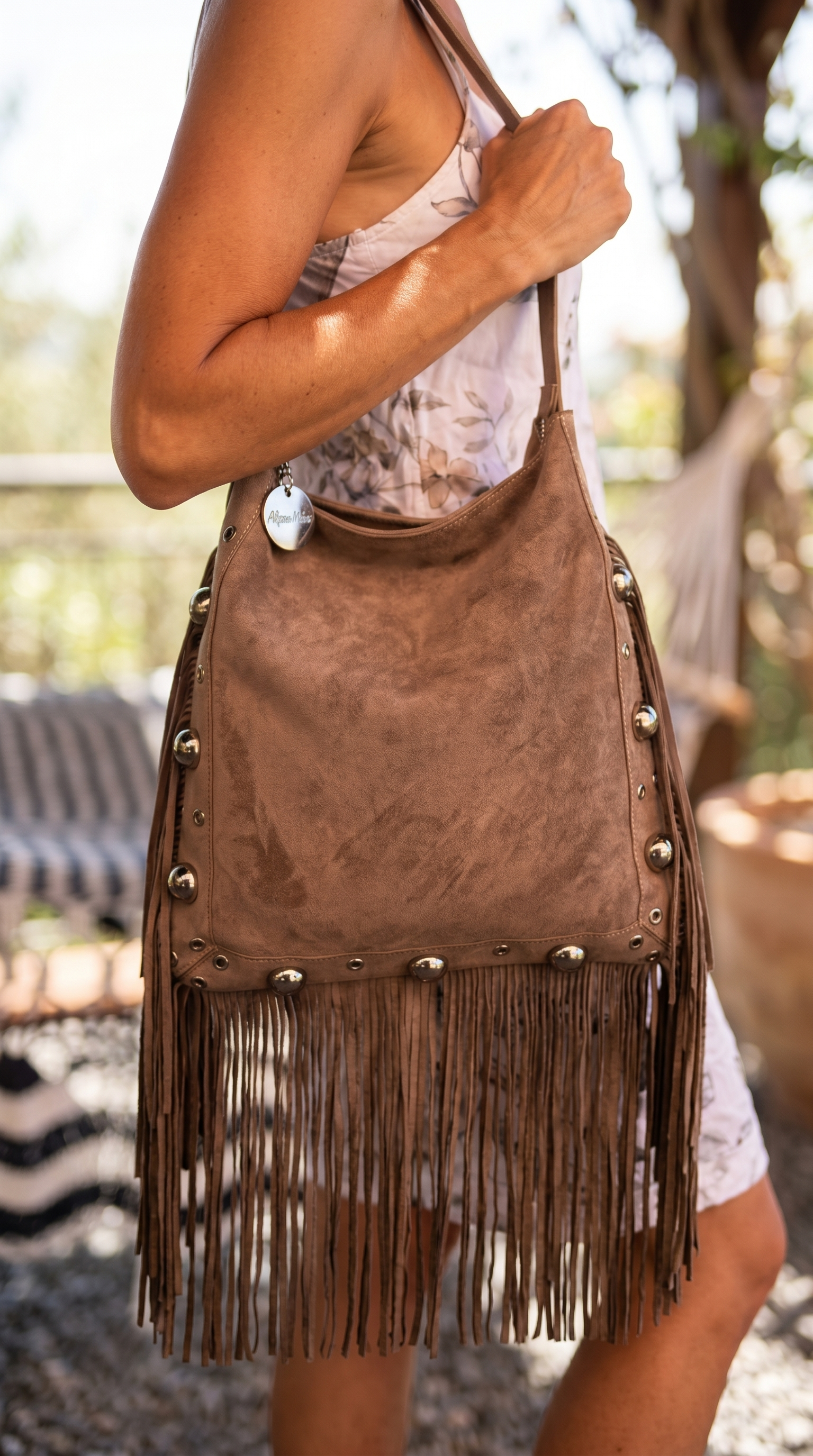 Shopper Driftwood Fringe *Taupe*