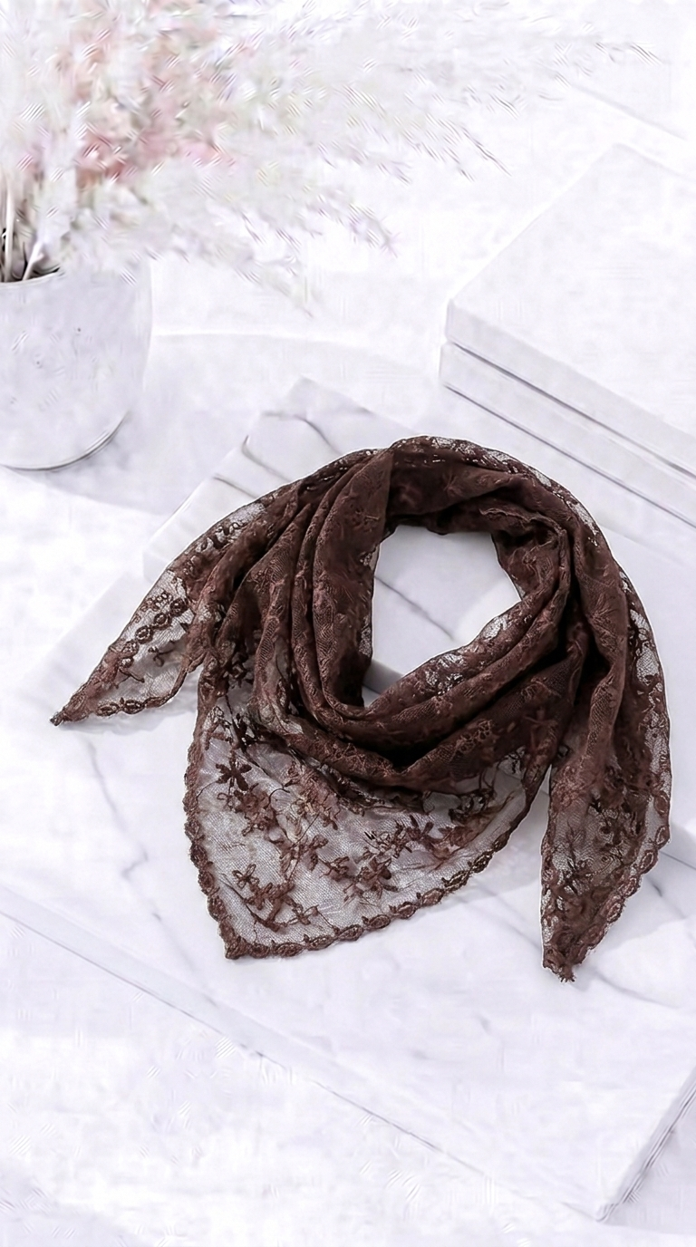 Spitzentuch Vintage Lace *Schoko*