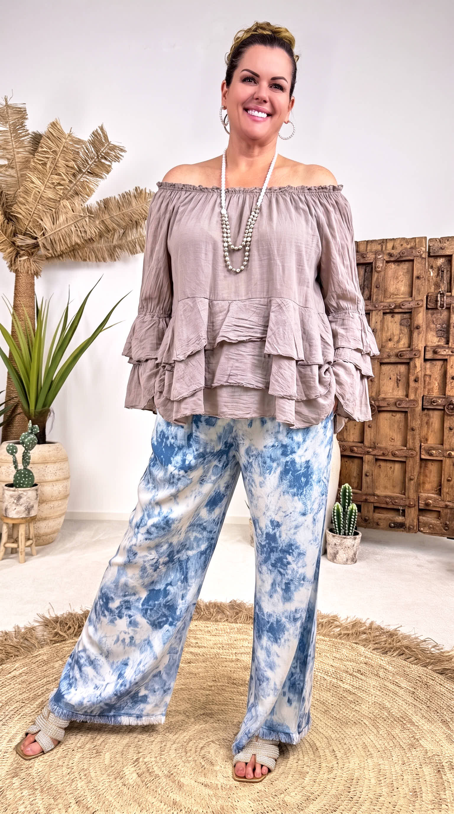 Bluse Dreamy Romance *Taupe*