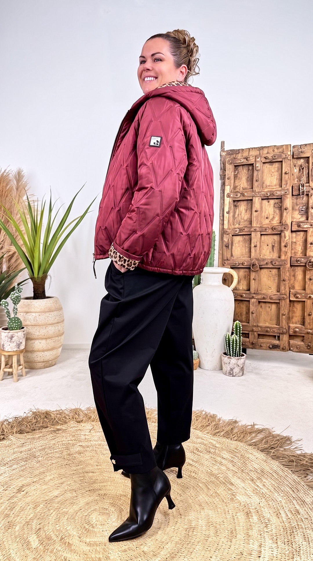Steppjacke Leopard Lining *Bordeaux*