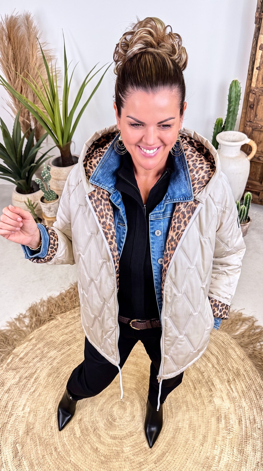 Steppjacke Leopard Lining *Beige*