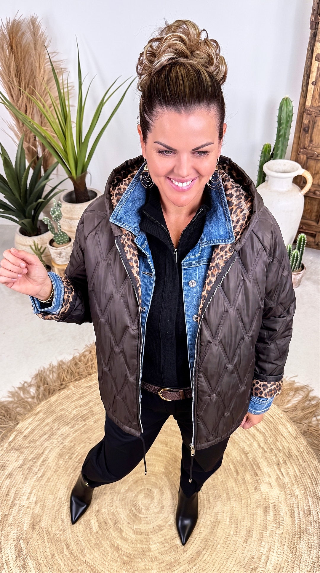 Steppjacke Leopard Lining *Schoko*