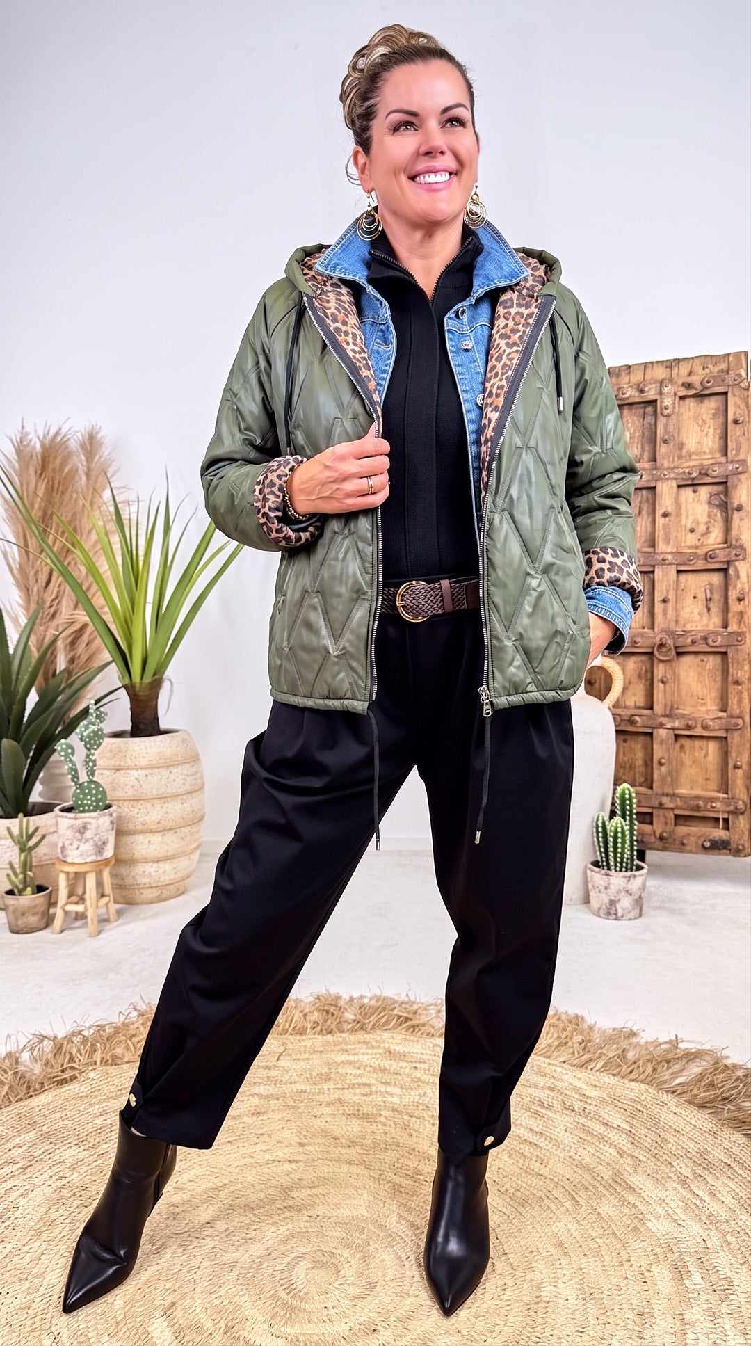 Steppjacke Leopard Lining *Khaki*