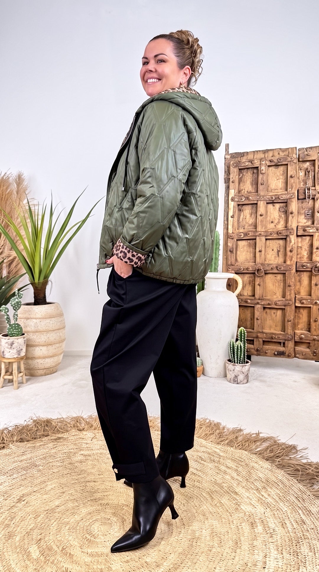 Steppjacke Leopard Lining *Khaki*