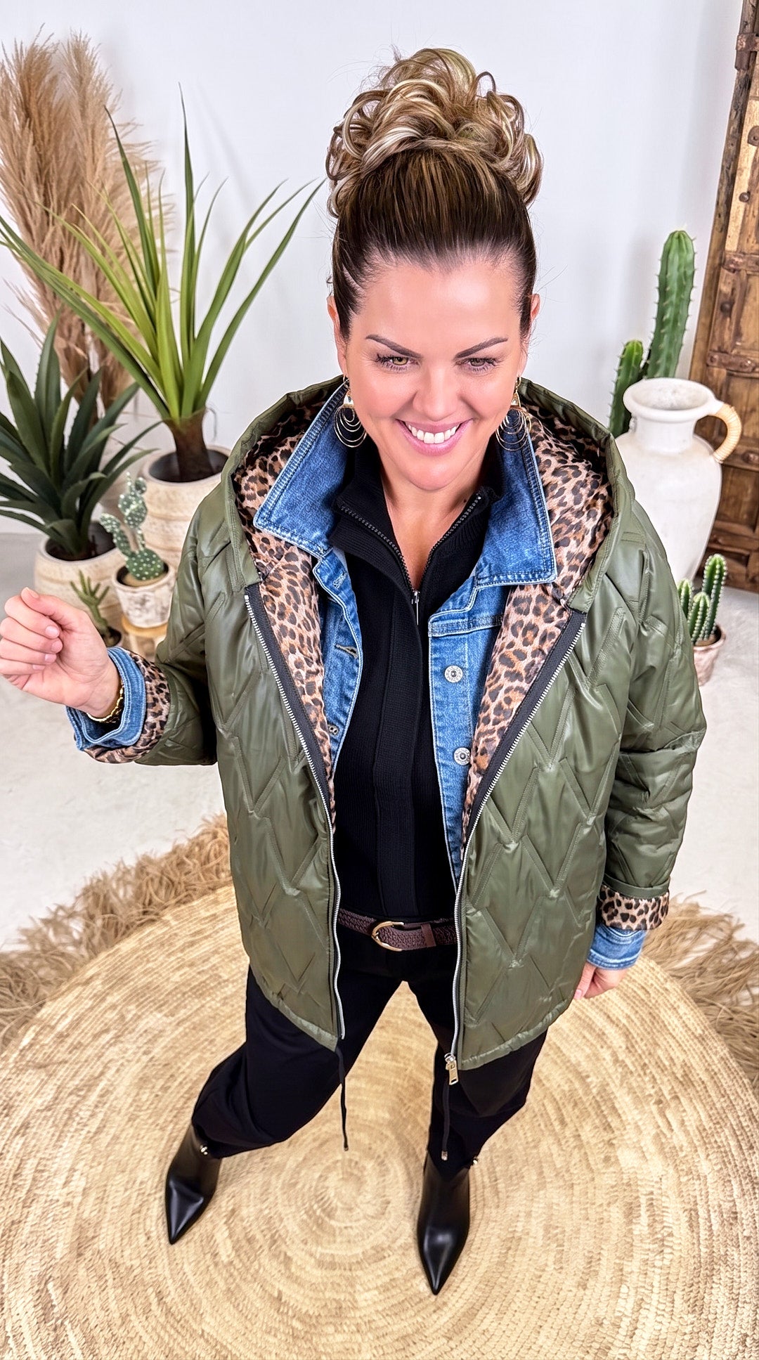 Steppjacke Leopard Lining *Khaki*