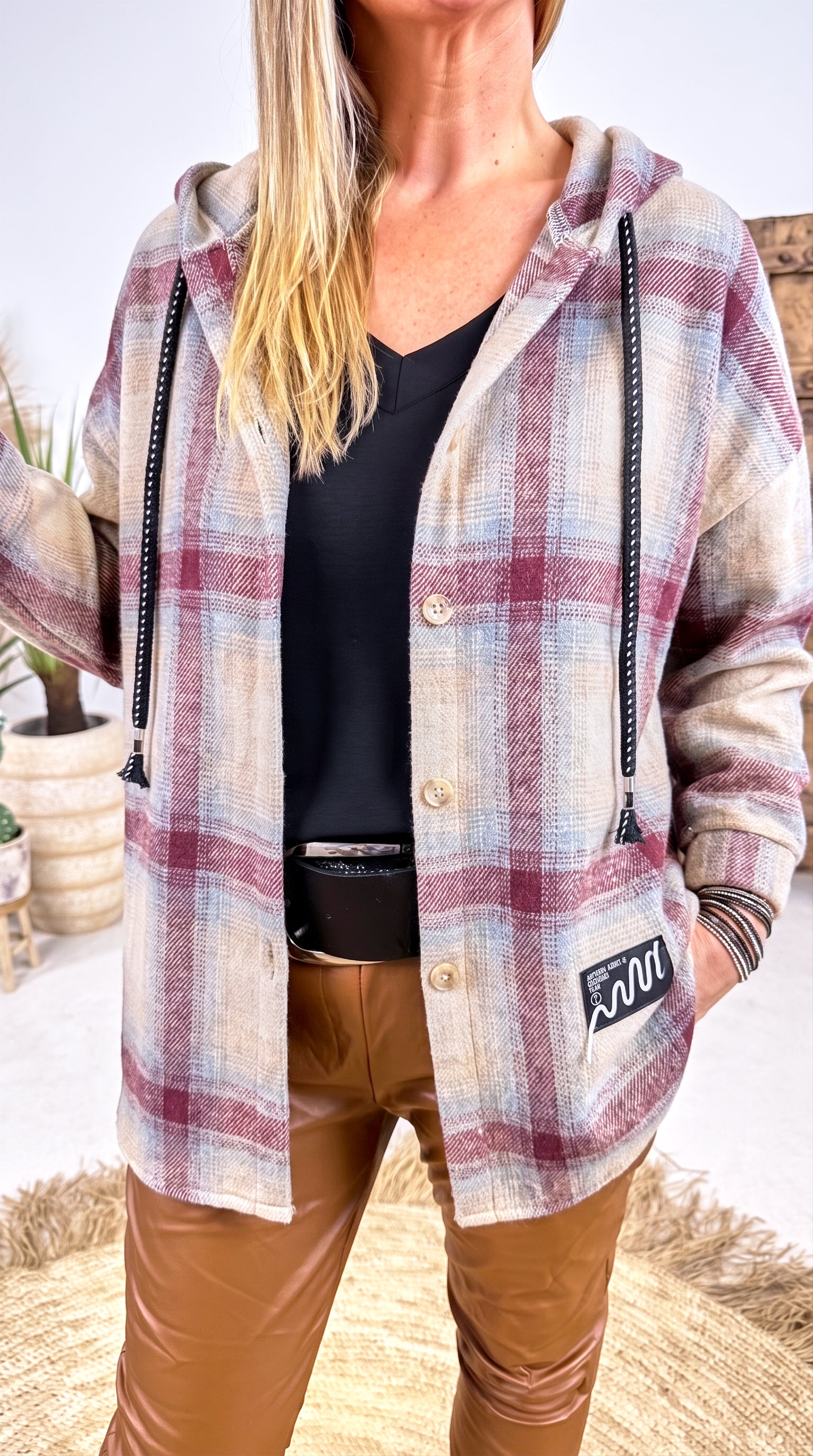 Hemd-Jacke Nordic Plaid *Bordeaux*