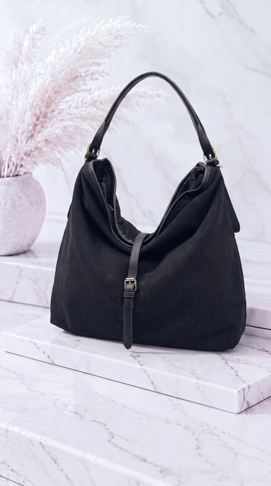 Handtasche Quasar Soft *Schwarz*