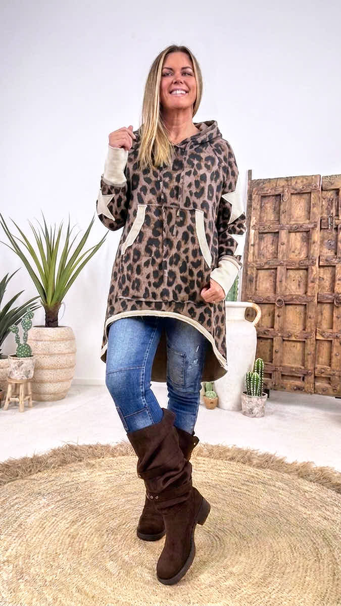 Long-Hoodie Mirano *Taupe*