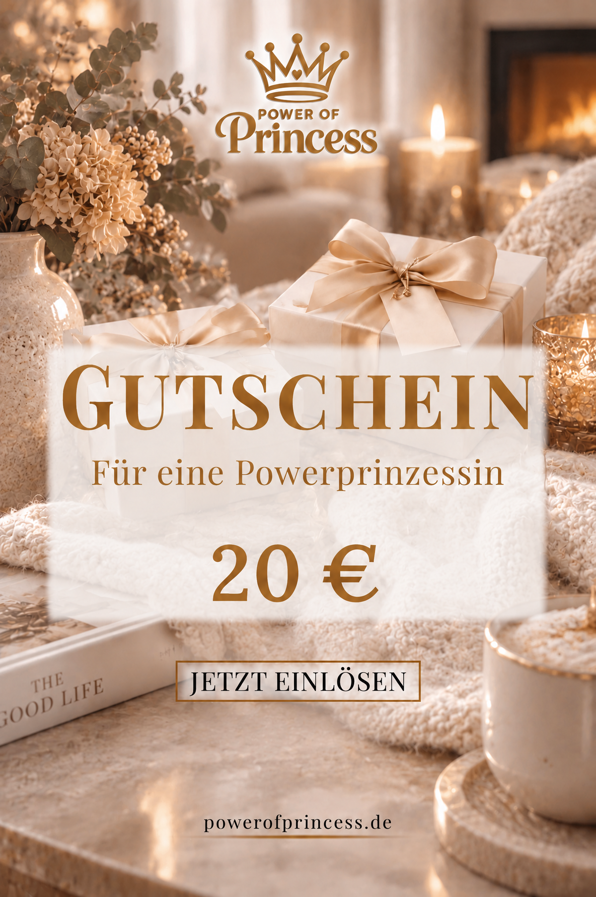 Geschenkgutschein Power of Princess 20 - 500 € - Power of Princess