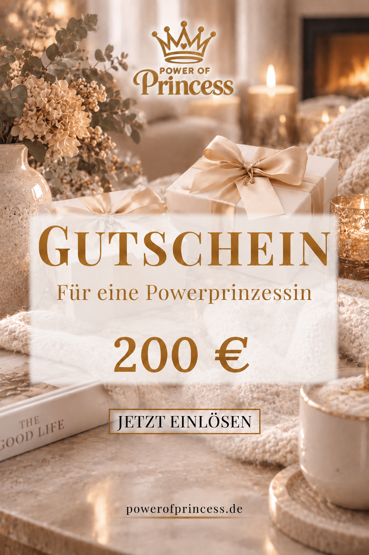 Geschenkgutschein Power of Princess 20 - 500 € - Power of Princess