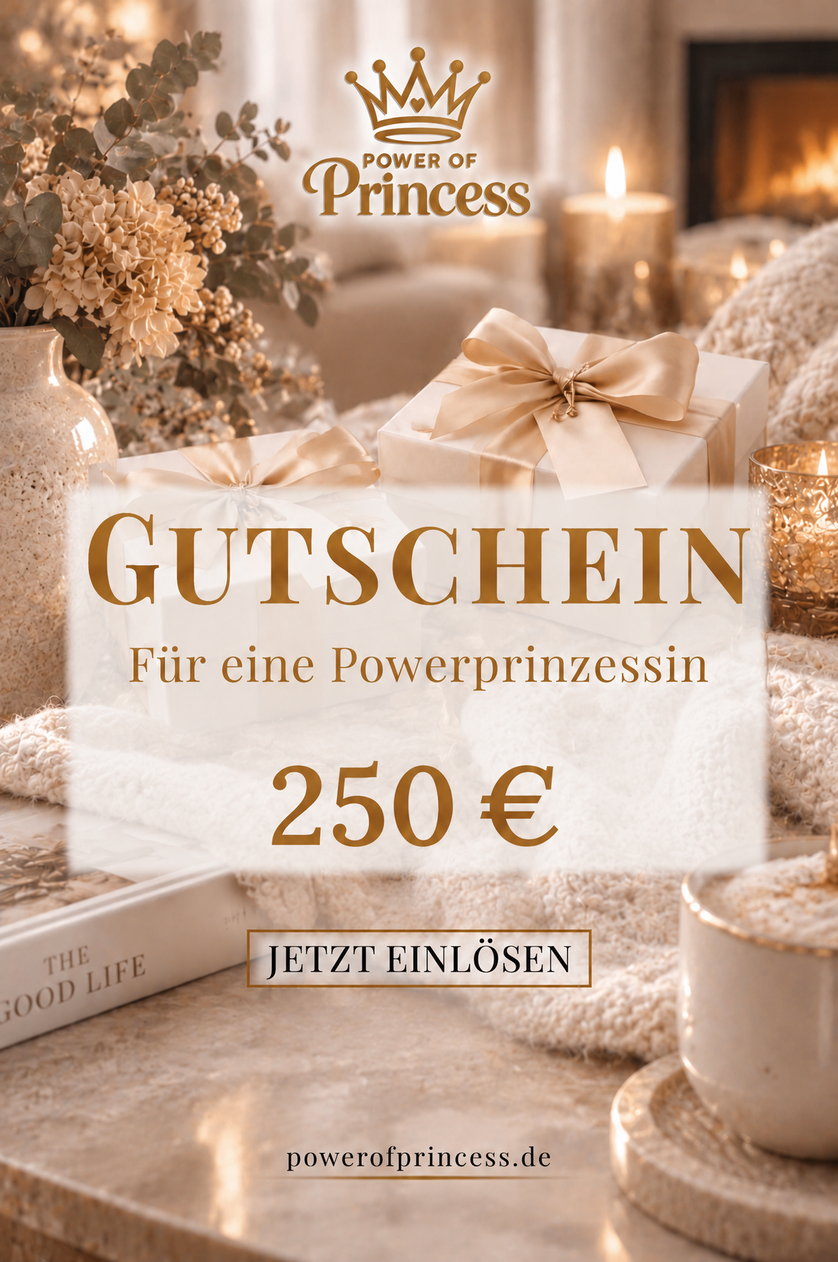 Geschenkgutschein Power of Princess 20 - 500 € - Power of Princess