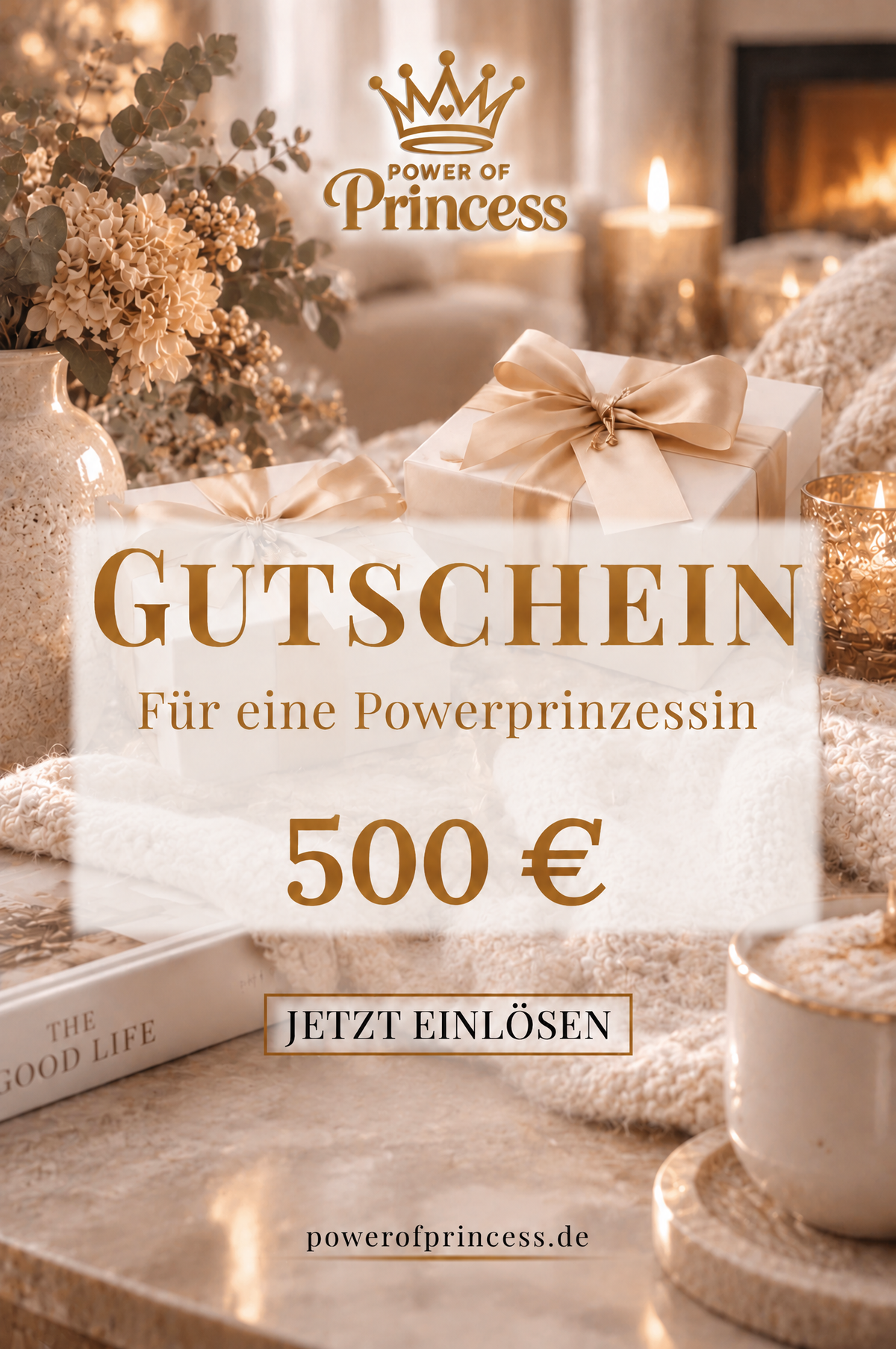 Geschenkgutschein Power of Princess 20 - 500 € - Power of Princess