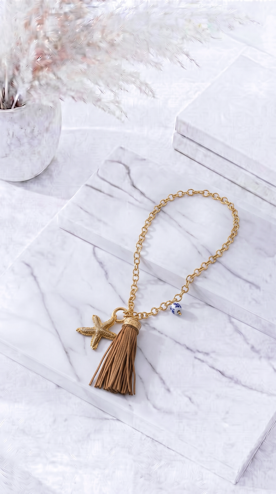 Lange Halskette Starfish Tassel