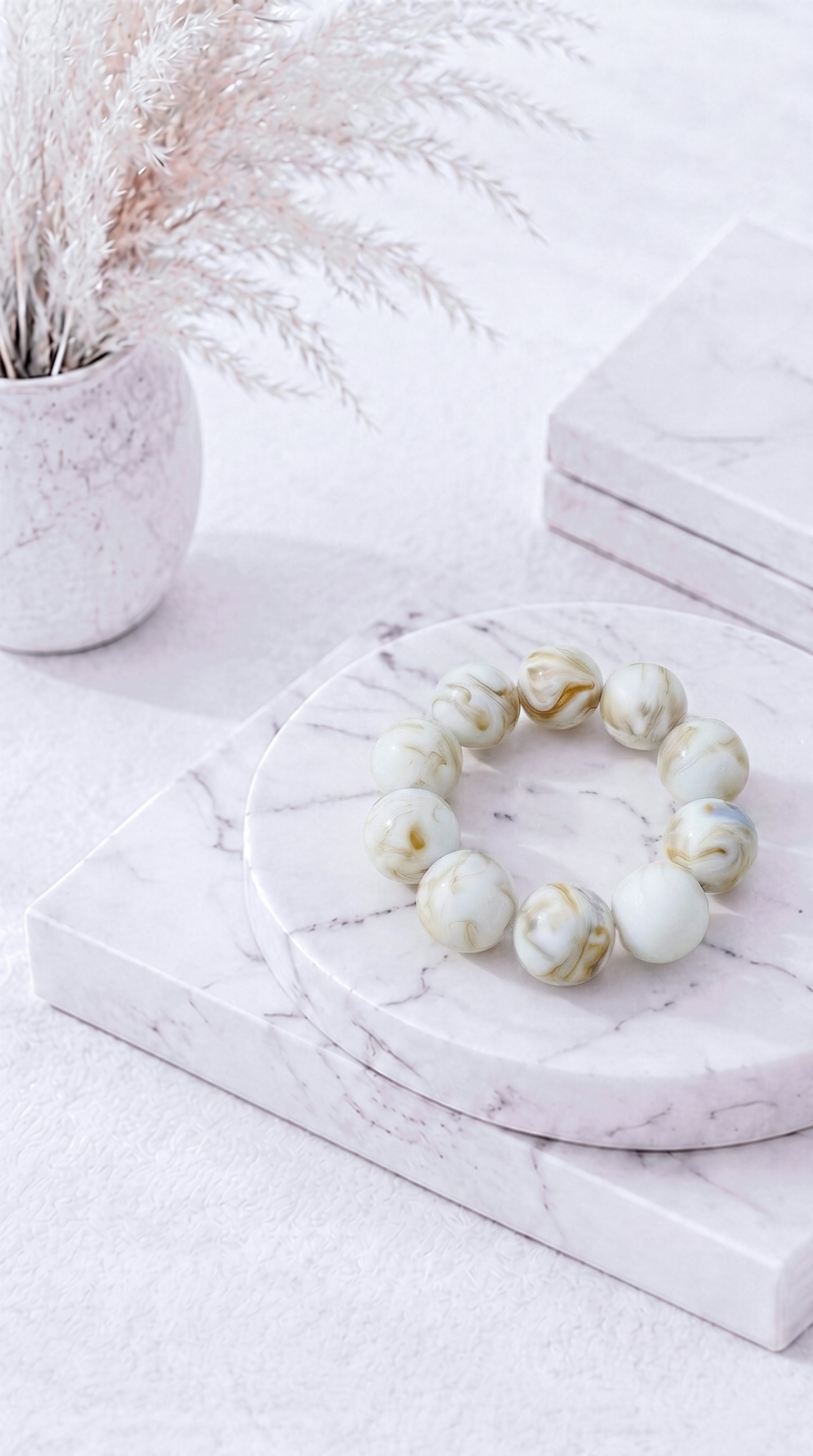 Perlenarmband Calm Energy *Beige*