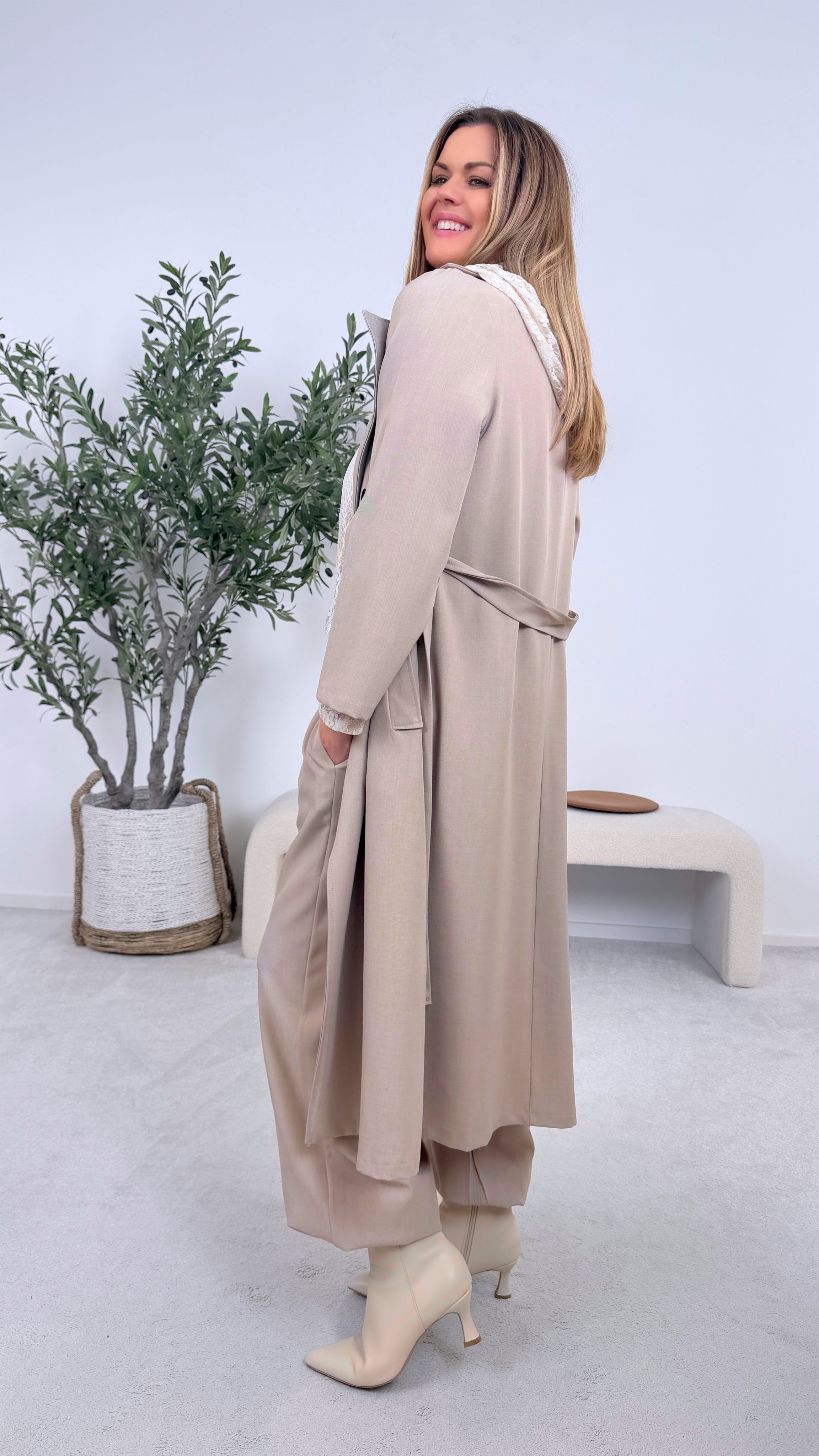 Dünner Trenchcoat Femme Authority *Beige*