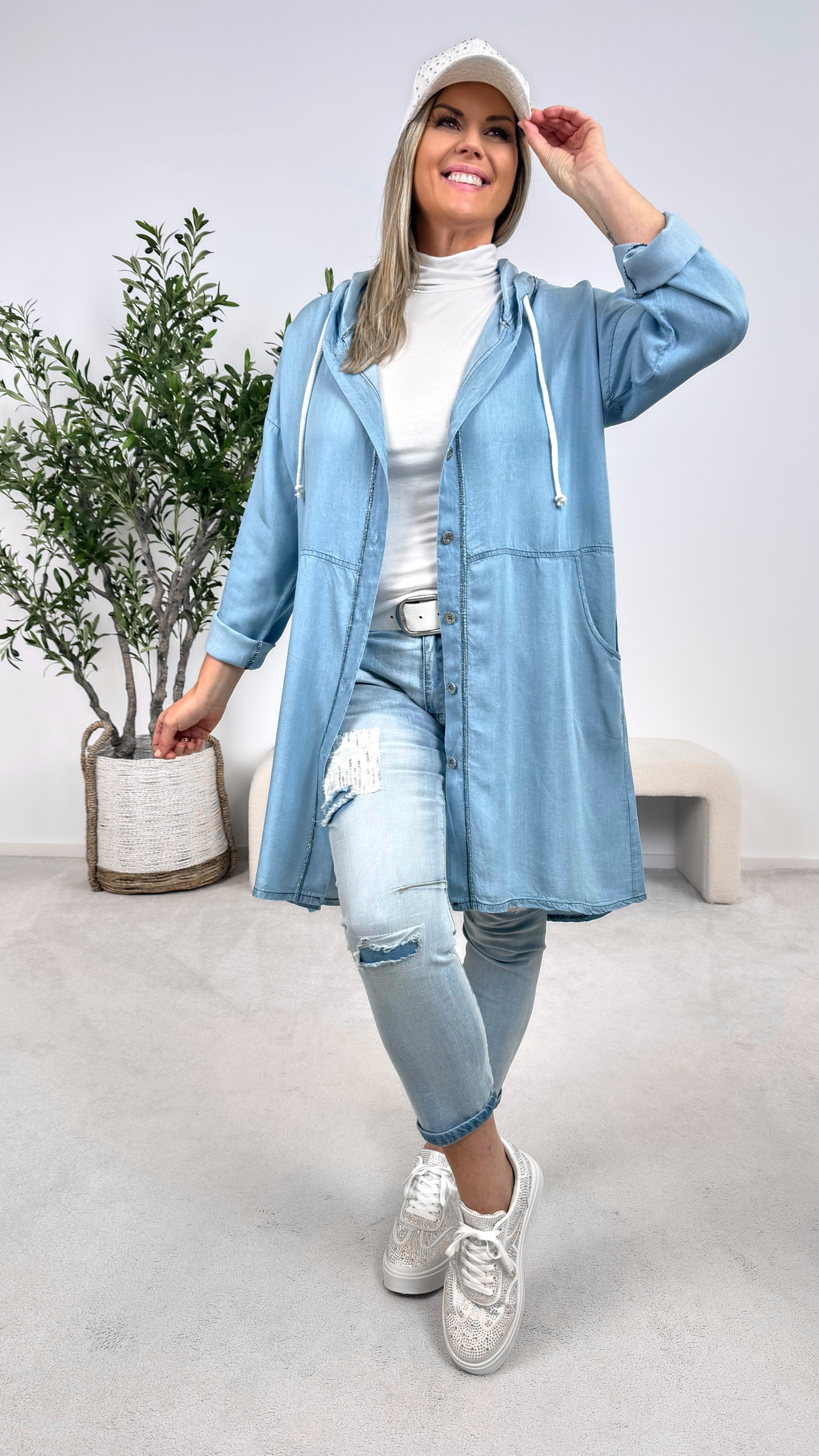 Blusenkleid Casual Queen *Hellblau*