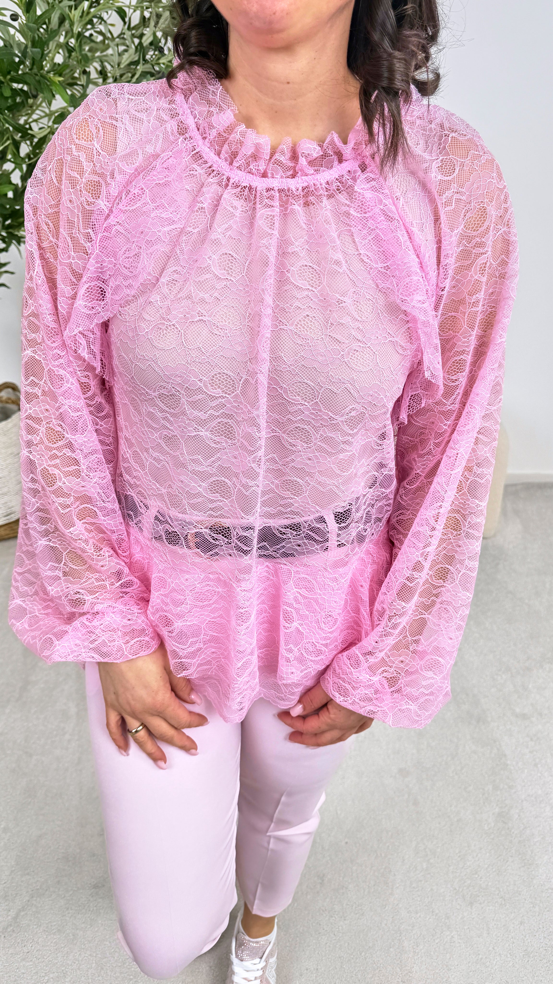 Spitzenbluse Boho Rose *Rosa*