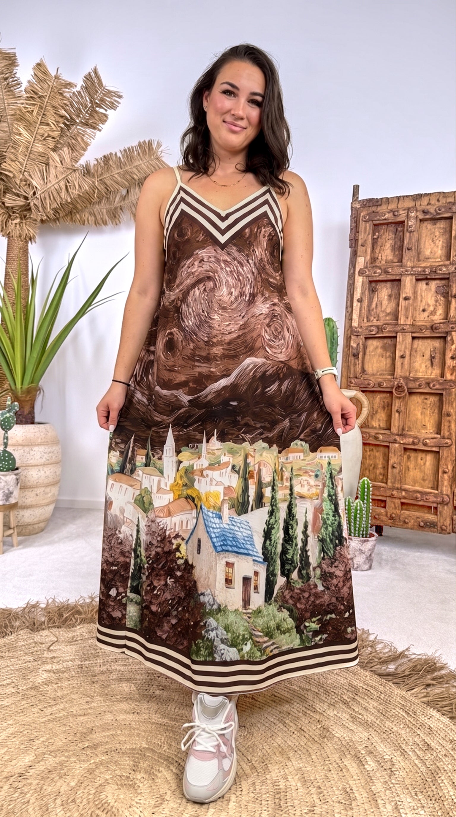 Langes Kleid Panorama *Schoko*