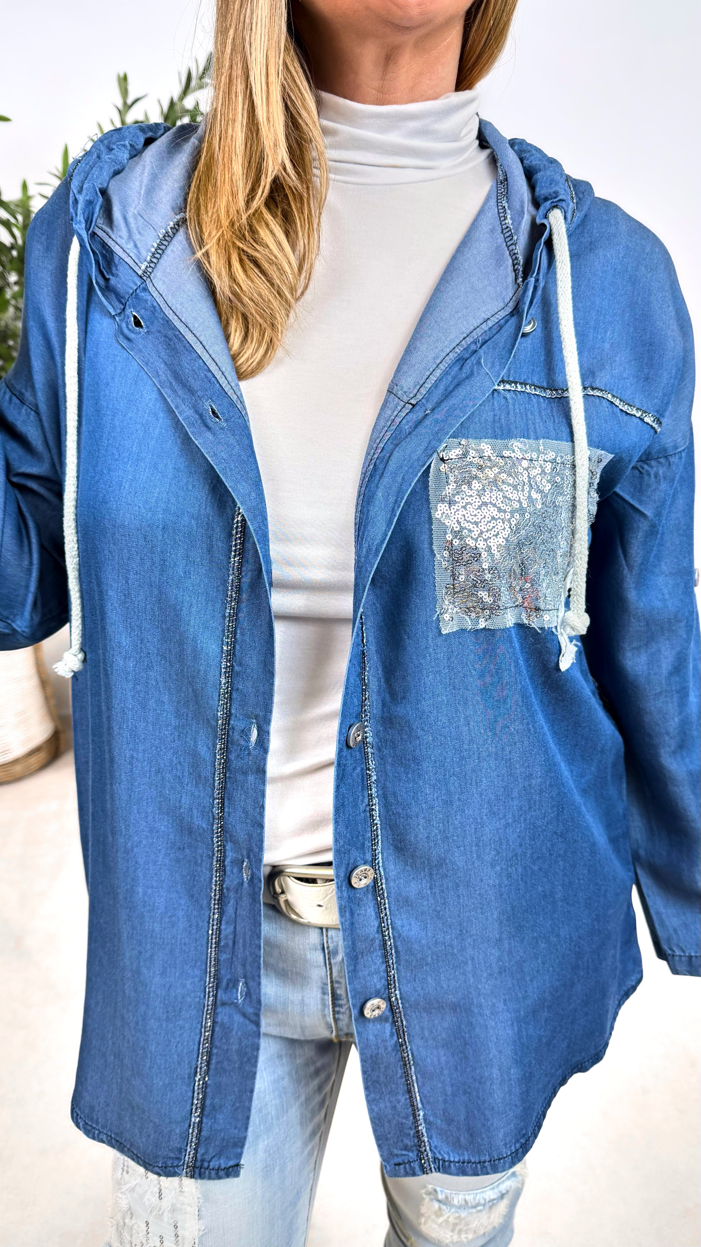 Bluse Power Girl *Dunkelblau*