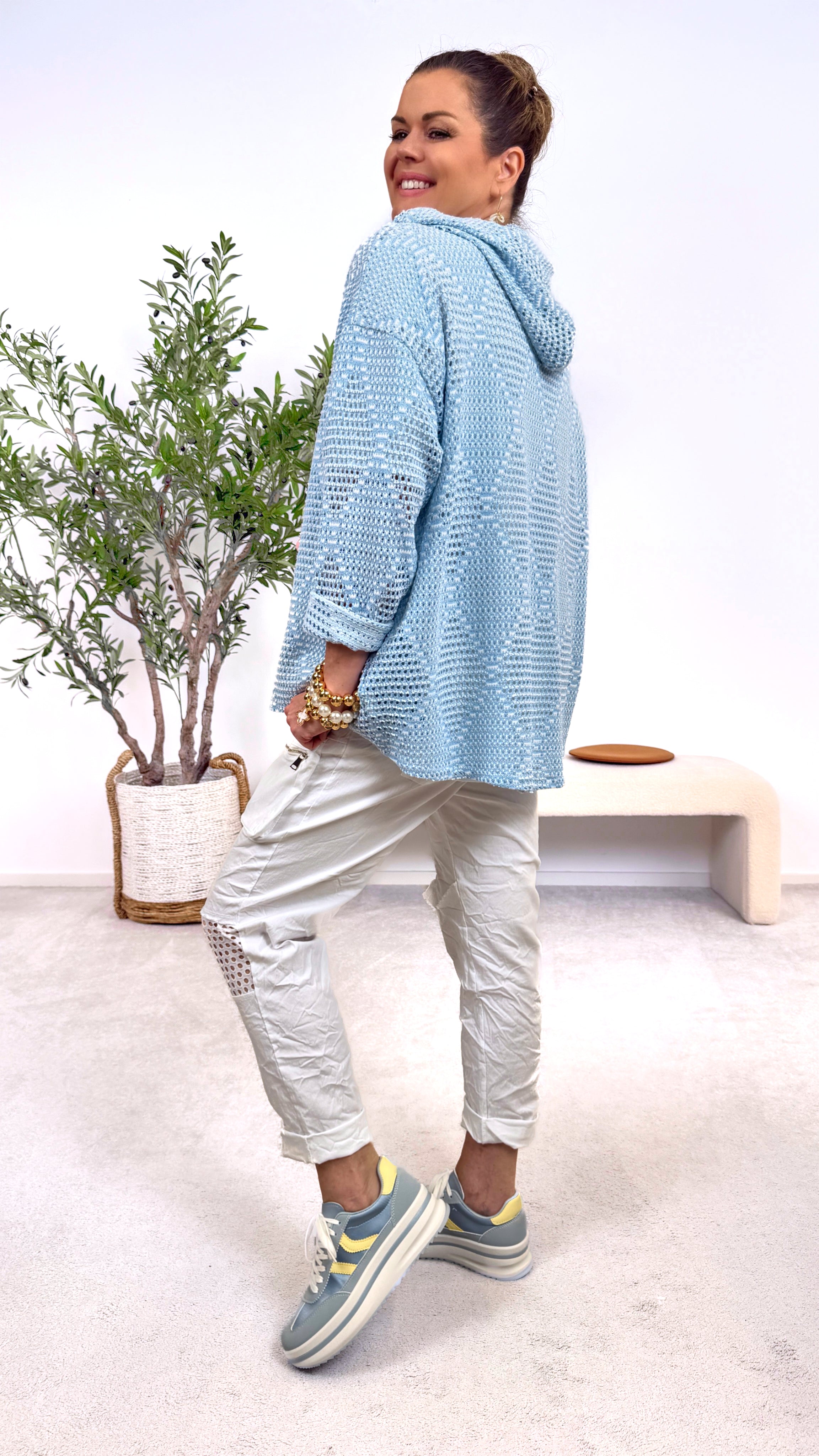 Häkel Cardigan Airy Touch *Blau*