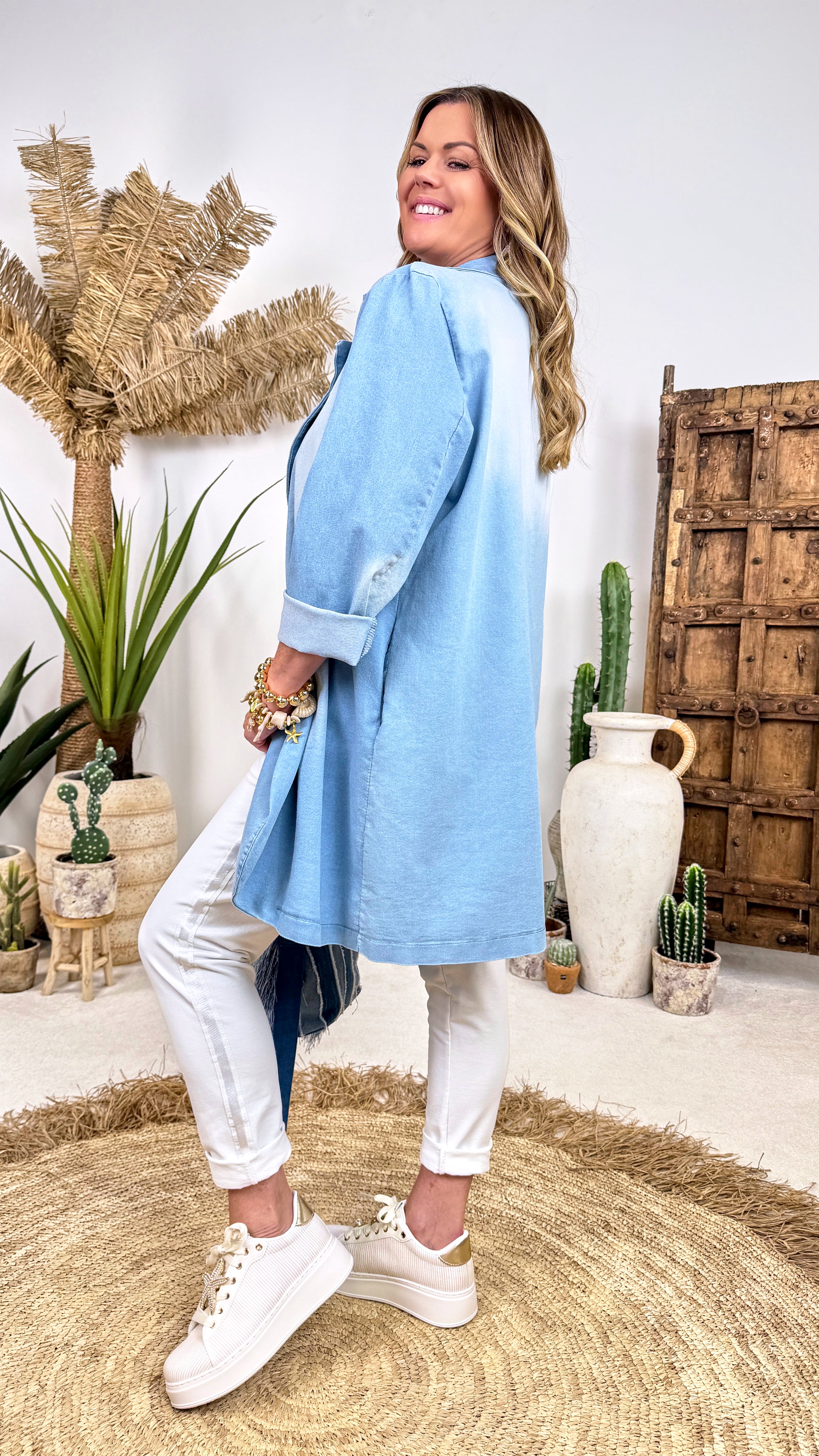 Long-Blazer  Power Blue