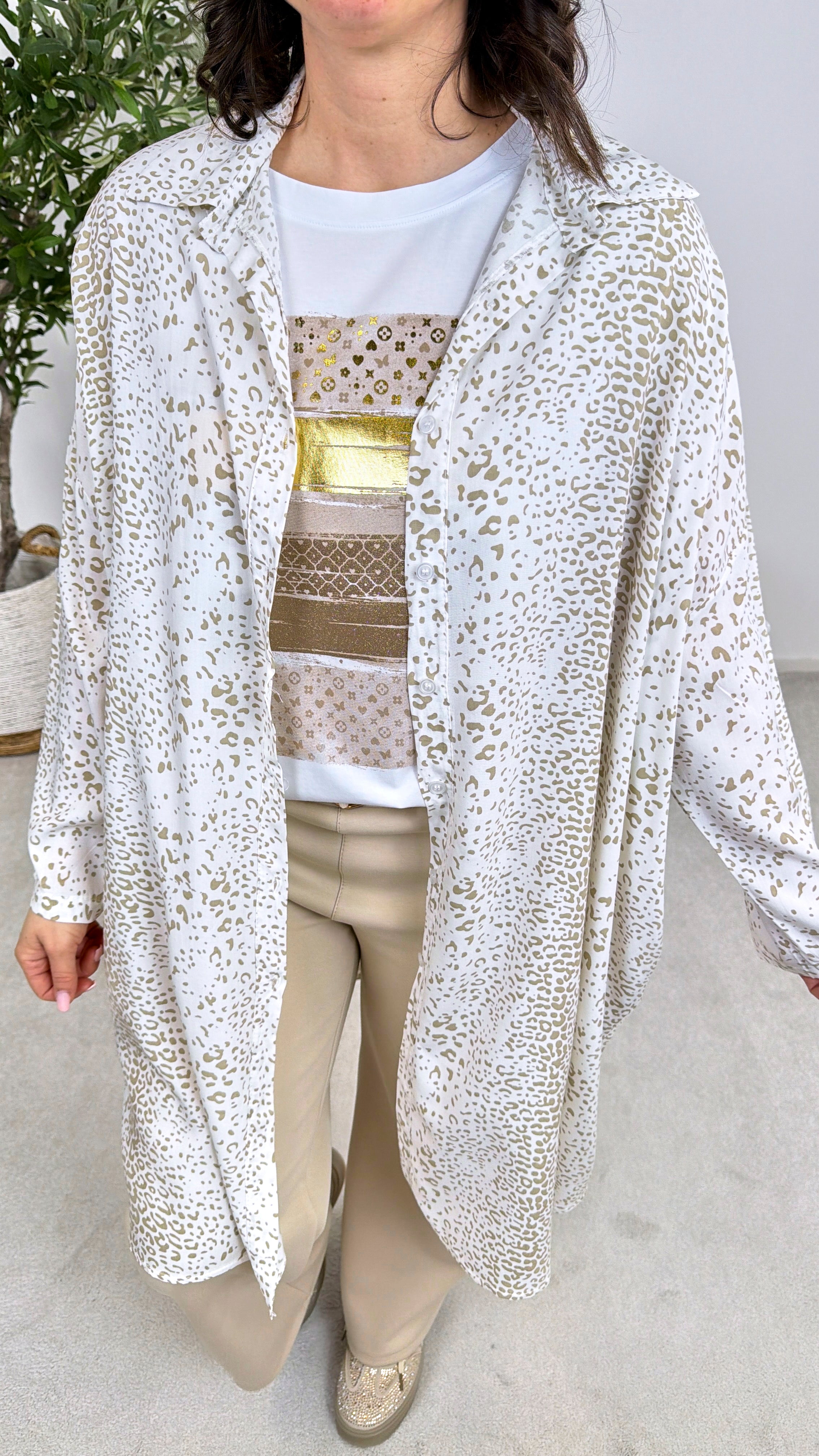 Blusen-Kleid Trend Queen *Beige*