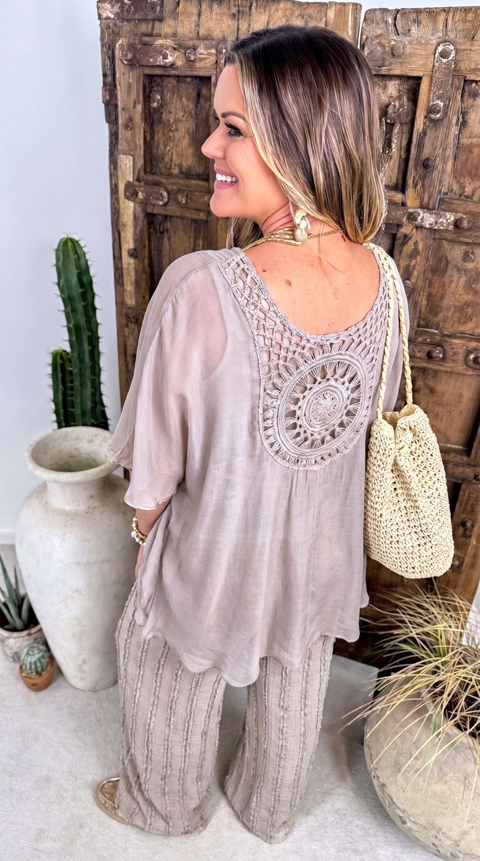 Bluse Hidden Love *Taupe*