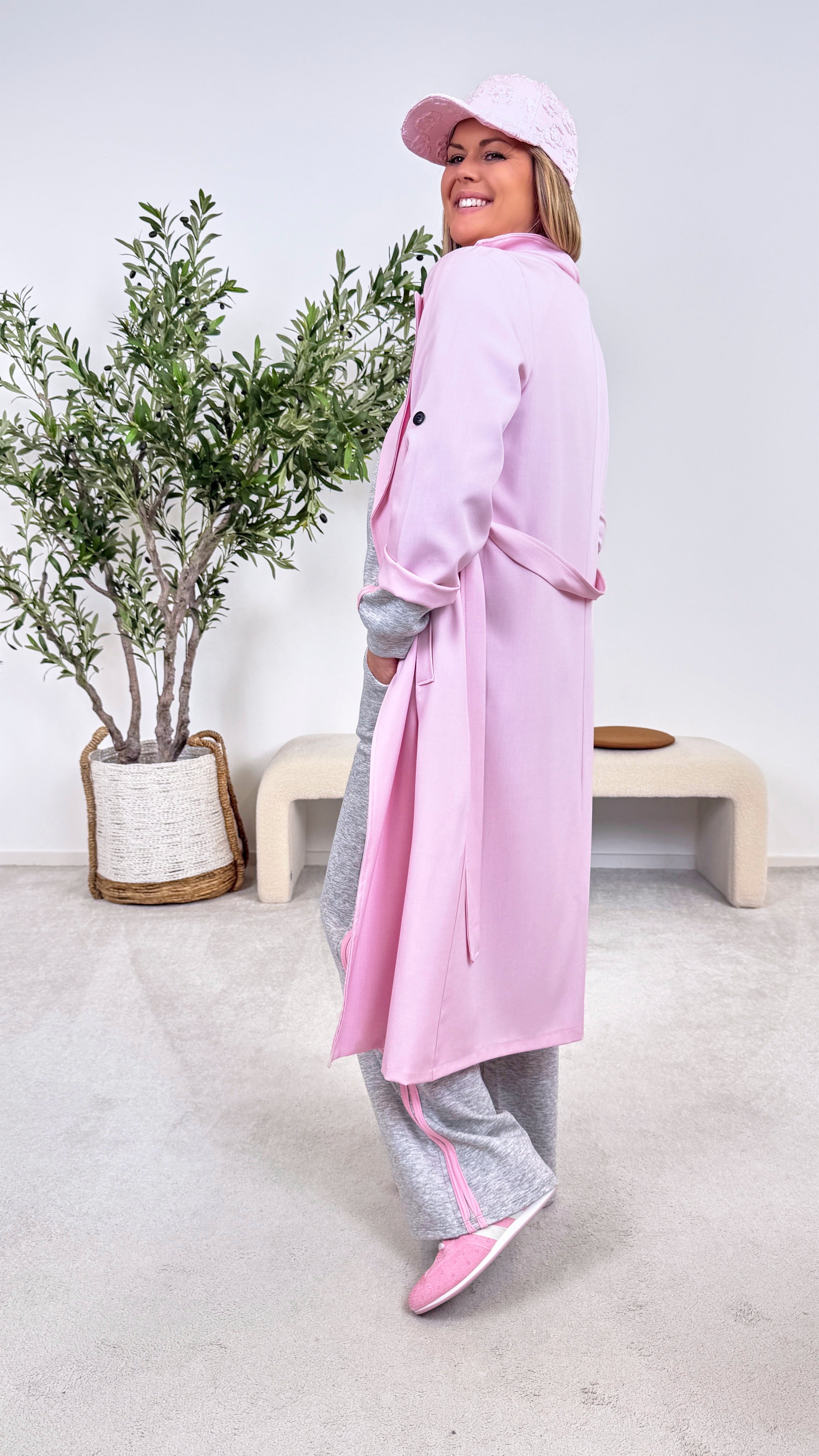 Dünner Trenchcoat Femme Authority *Rosa*