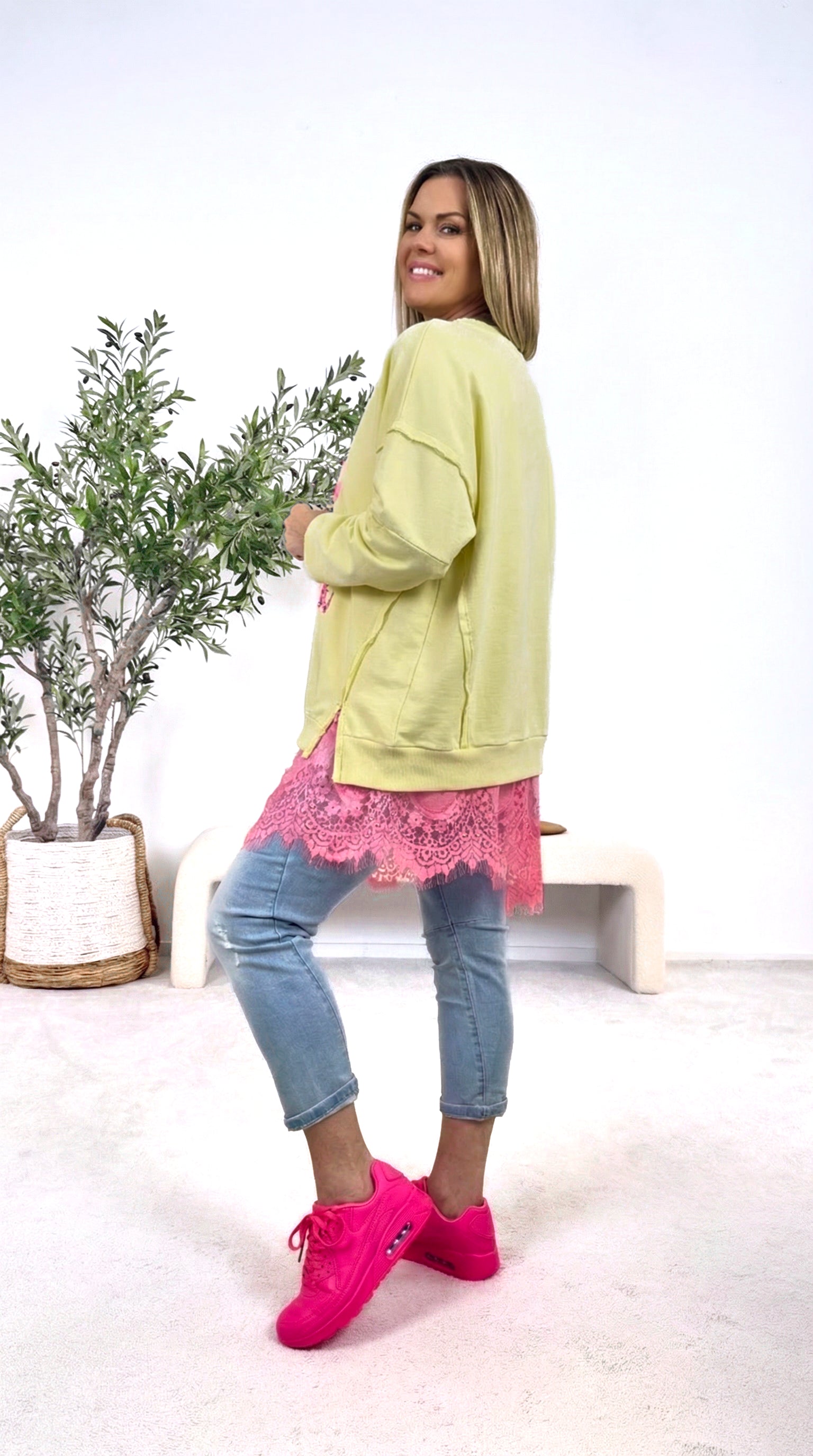 Pullover Just Be You *Gelb*