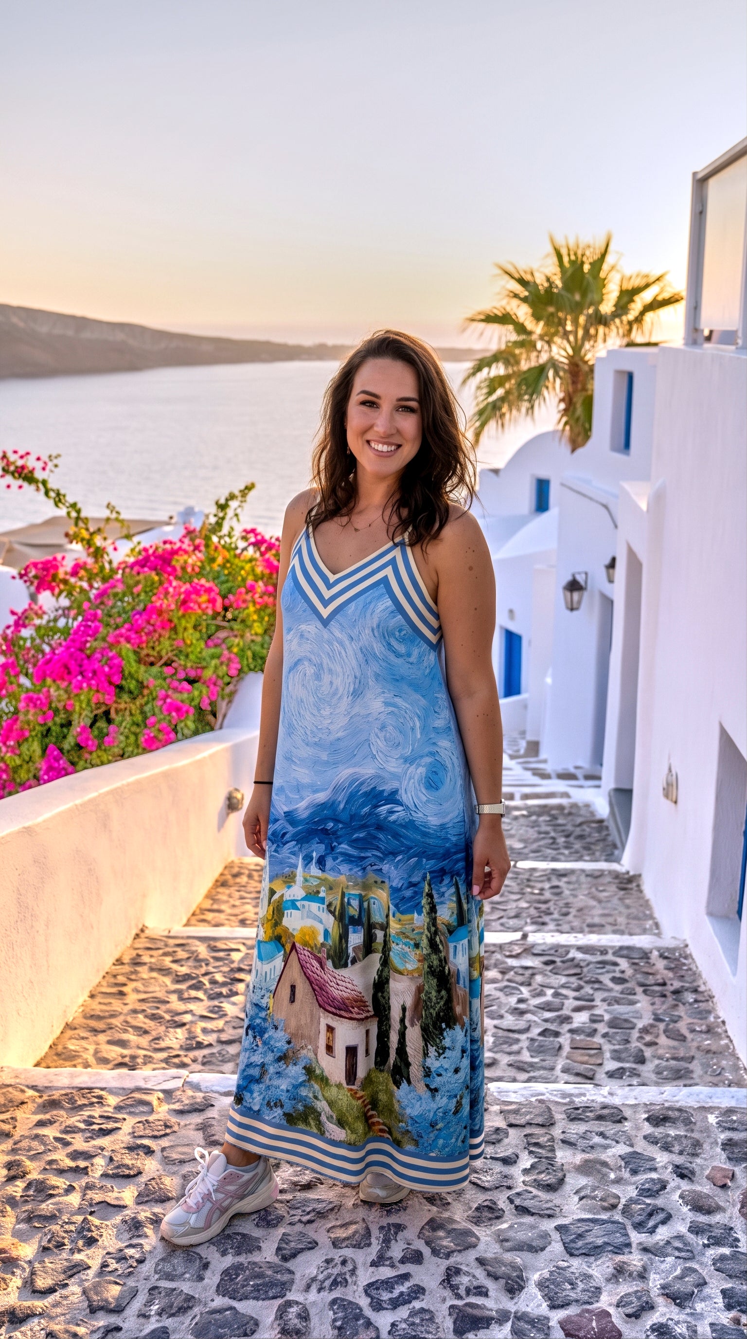Langes Kleid Panorama *Hellblau*