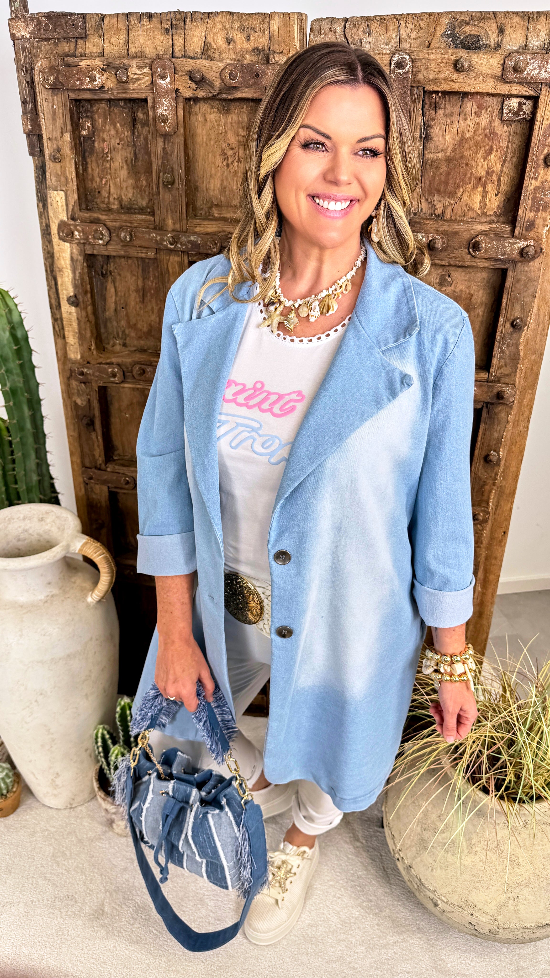 Long-Blazer  Power Blue