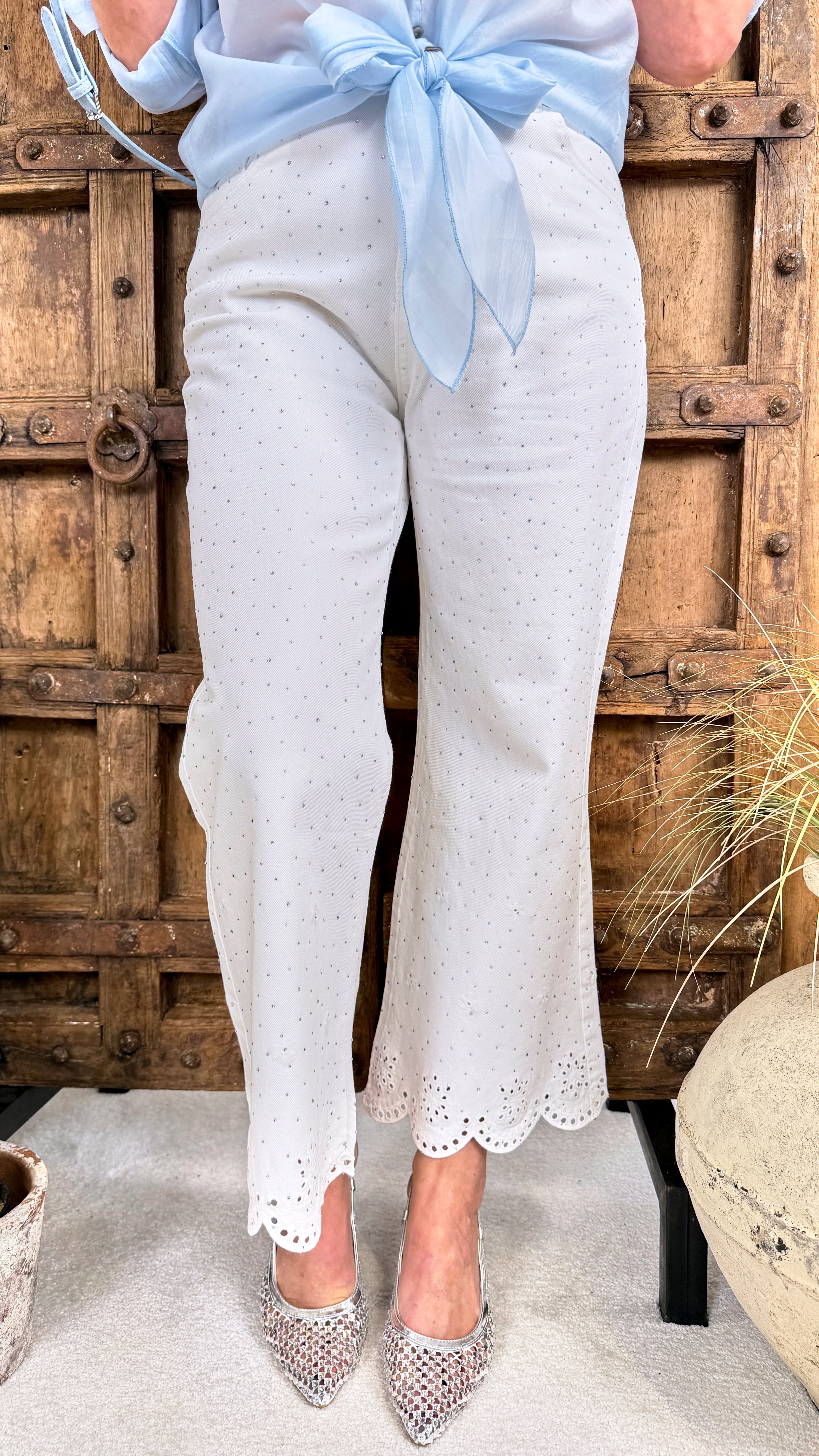 Jeans Sparkle Fit  *Weiß* (MC-5386-38) (lieferbar ab 24.4.26)