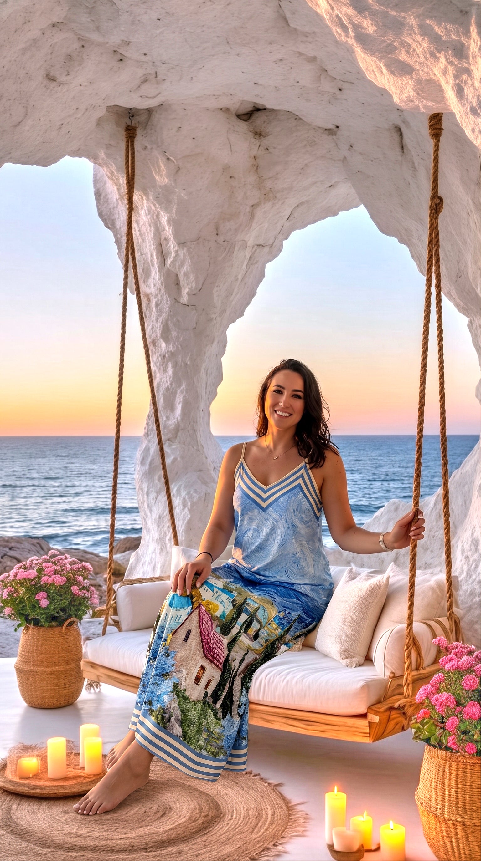 Langes Kleid Panorama *Hellblau*
