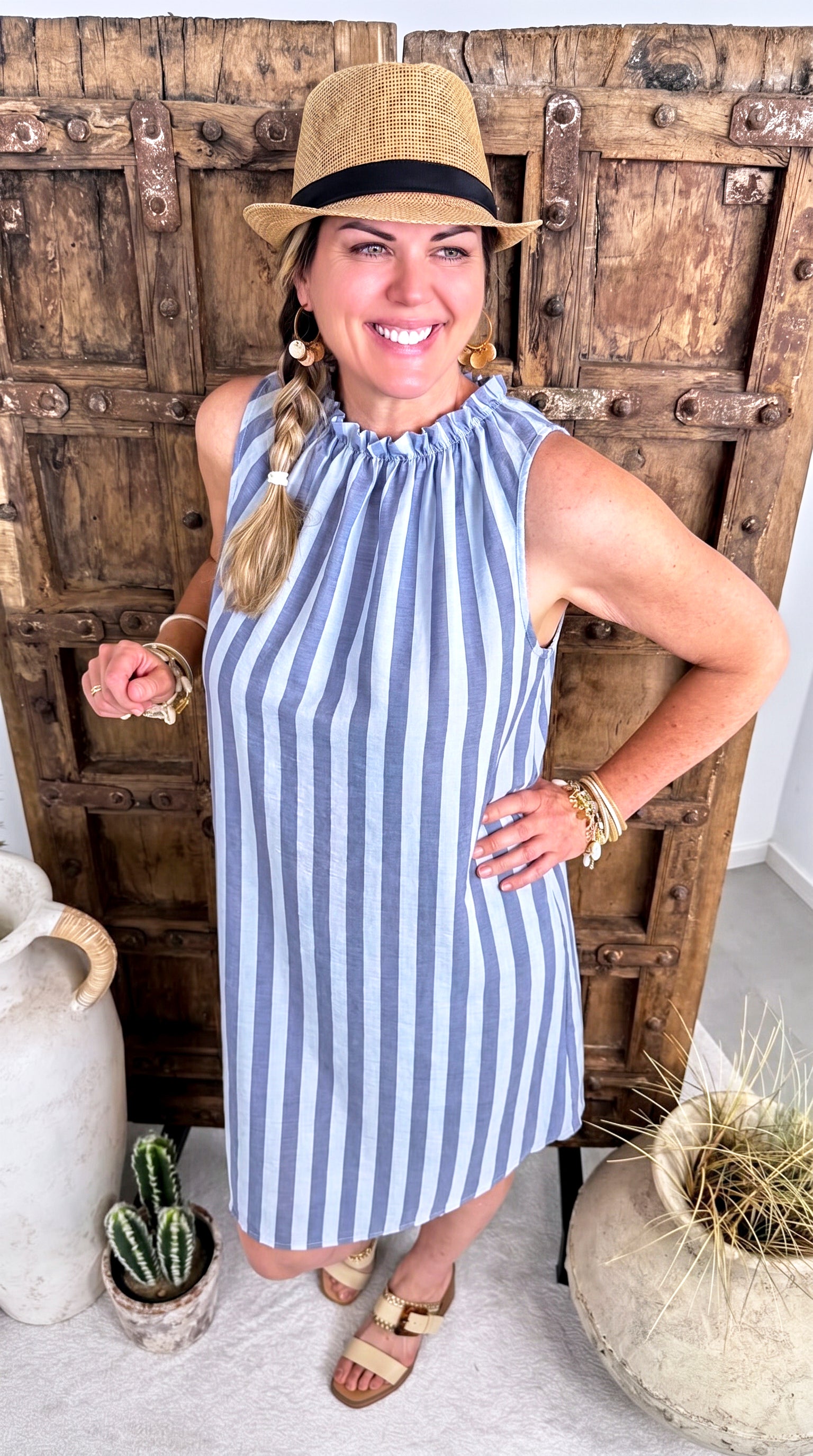 Kleid Amore Naturale *Jeansblau*