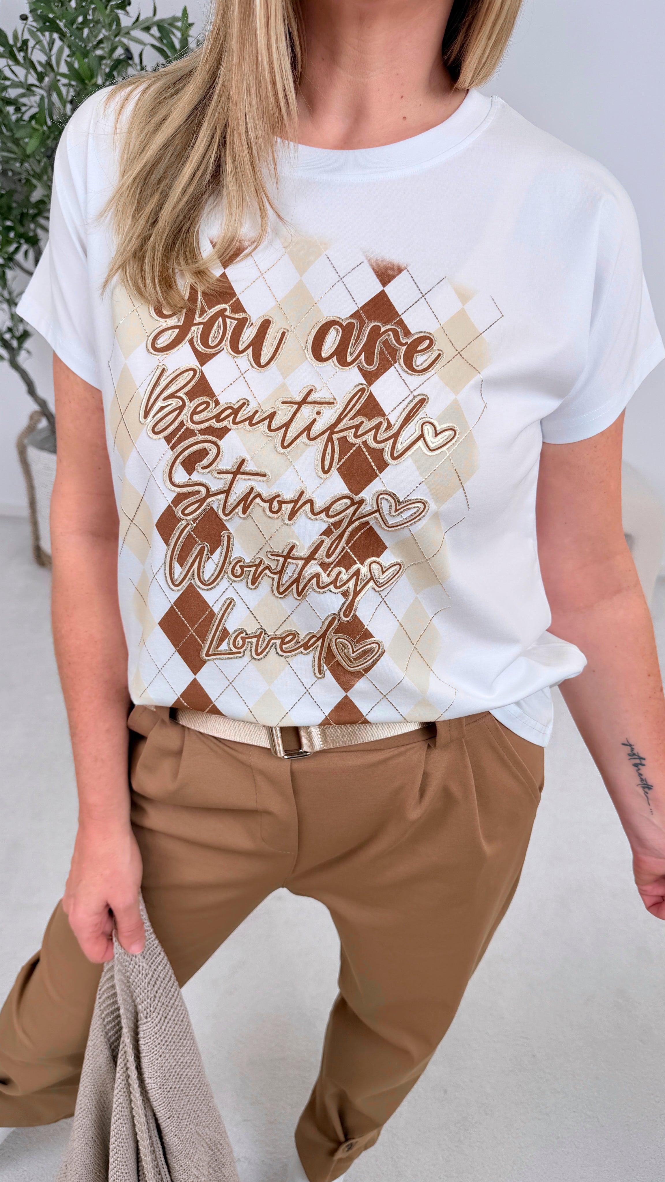 T-Shirt You Are Beautiful *Camel*
