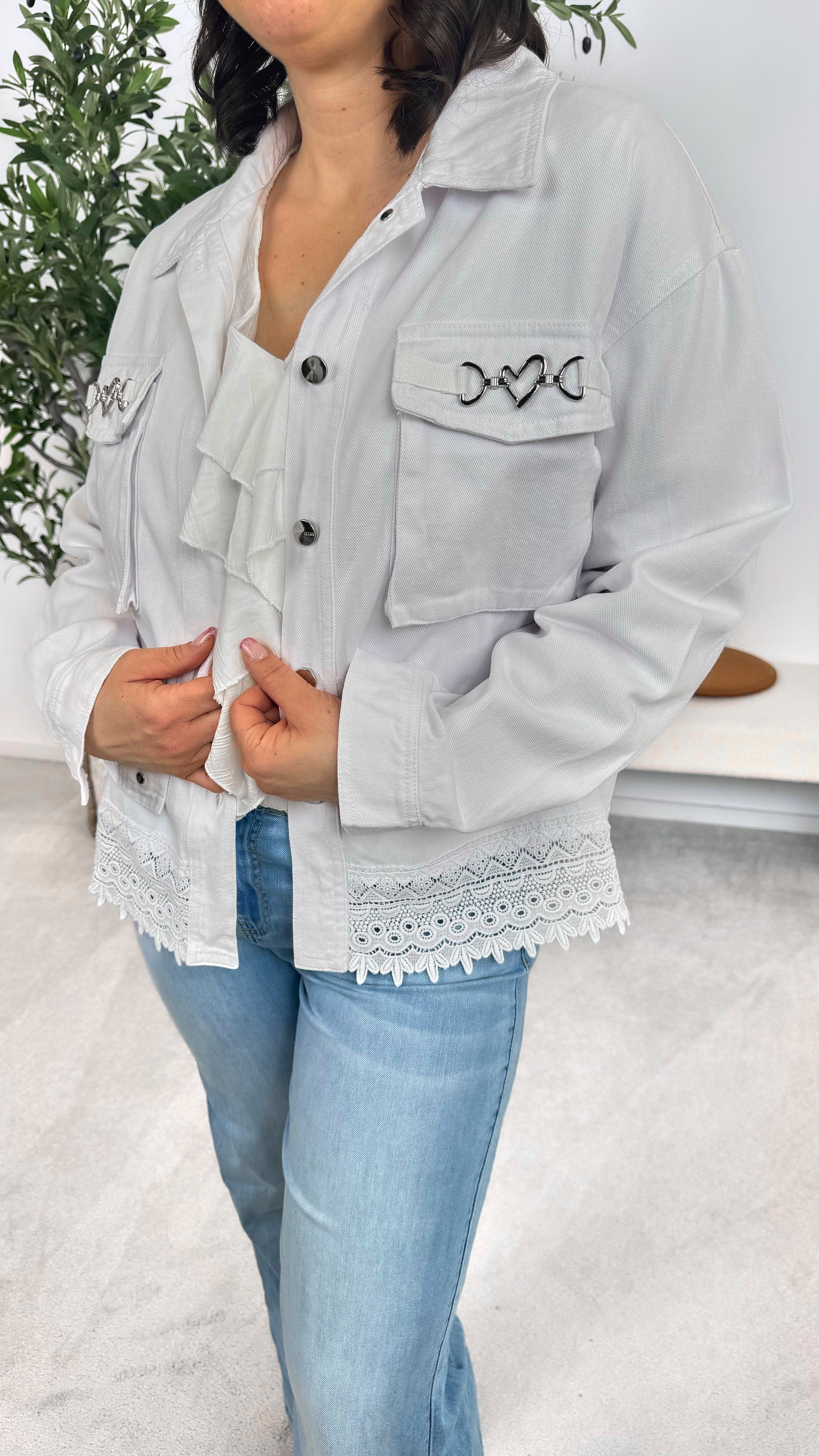 Jacke Heart Chain *Weiß*