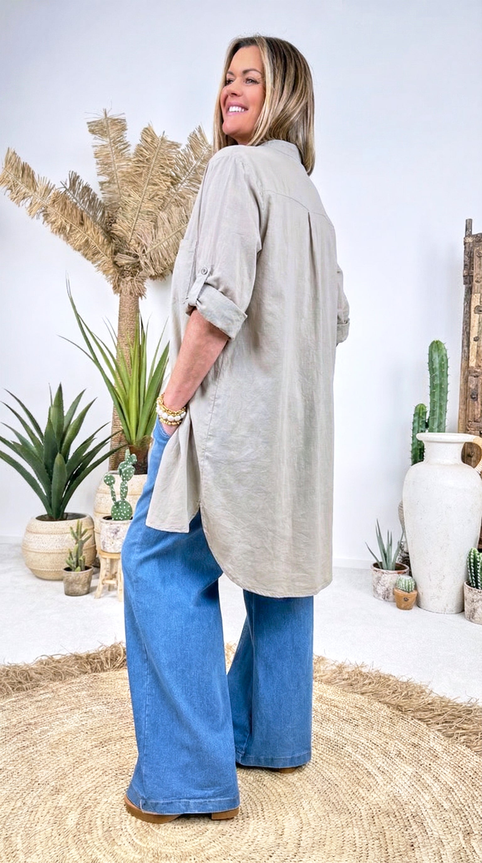 Long-Bluse Azure Mood *Taupe*