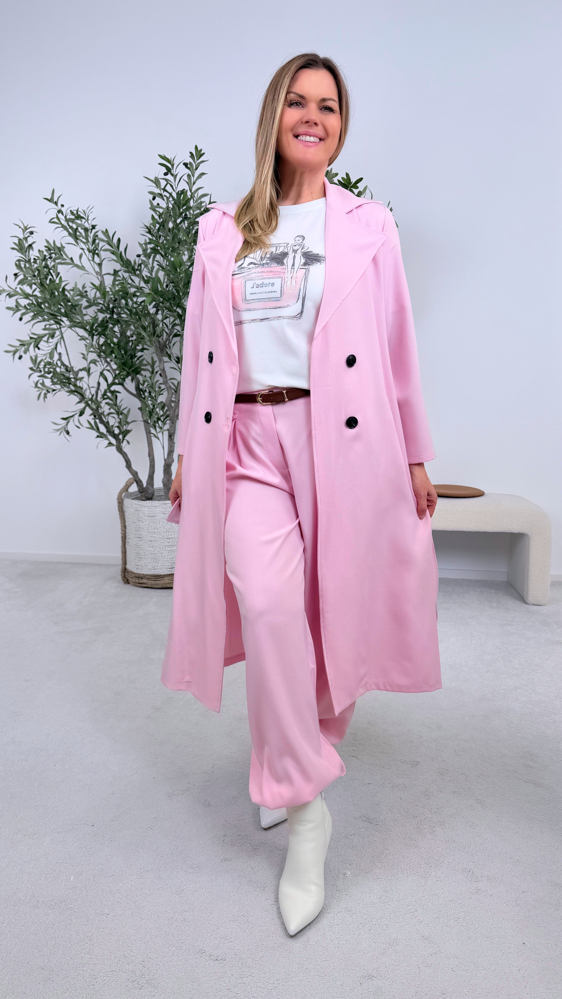 Dünner Trenchcoat Femme Authority *Rosa*