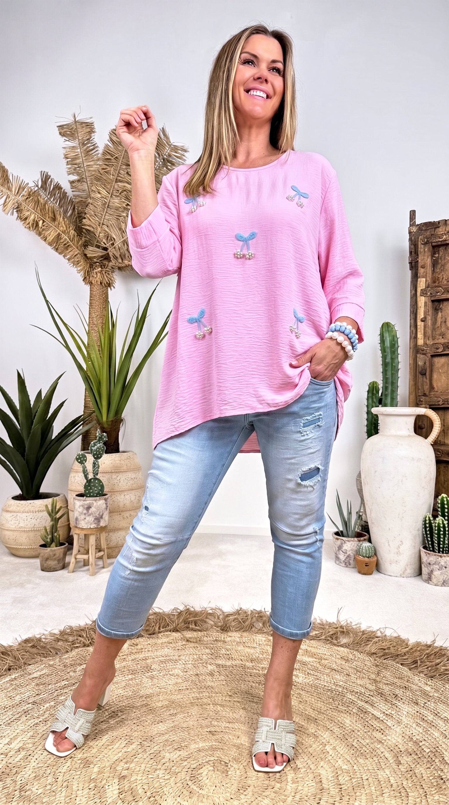 Blusenshirt Cherry Glow *Babypink*