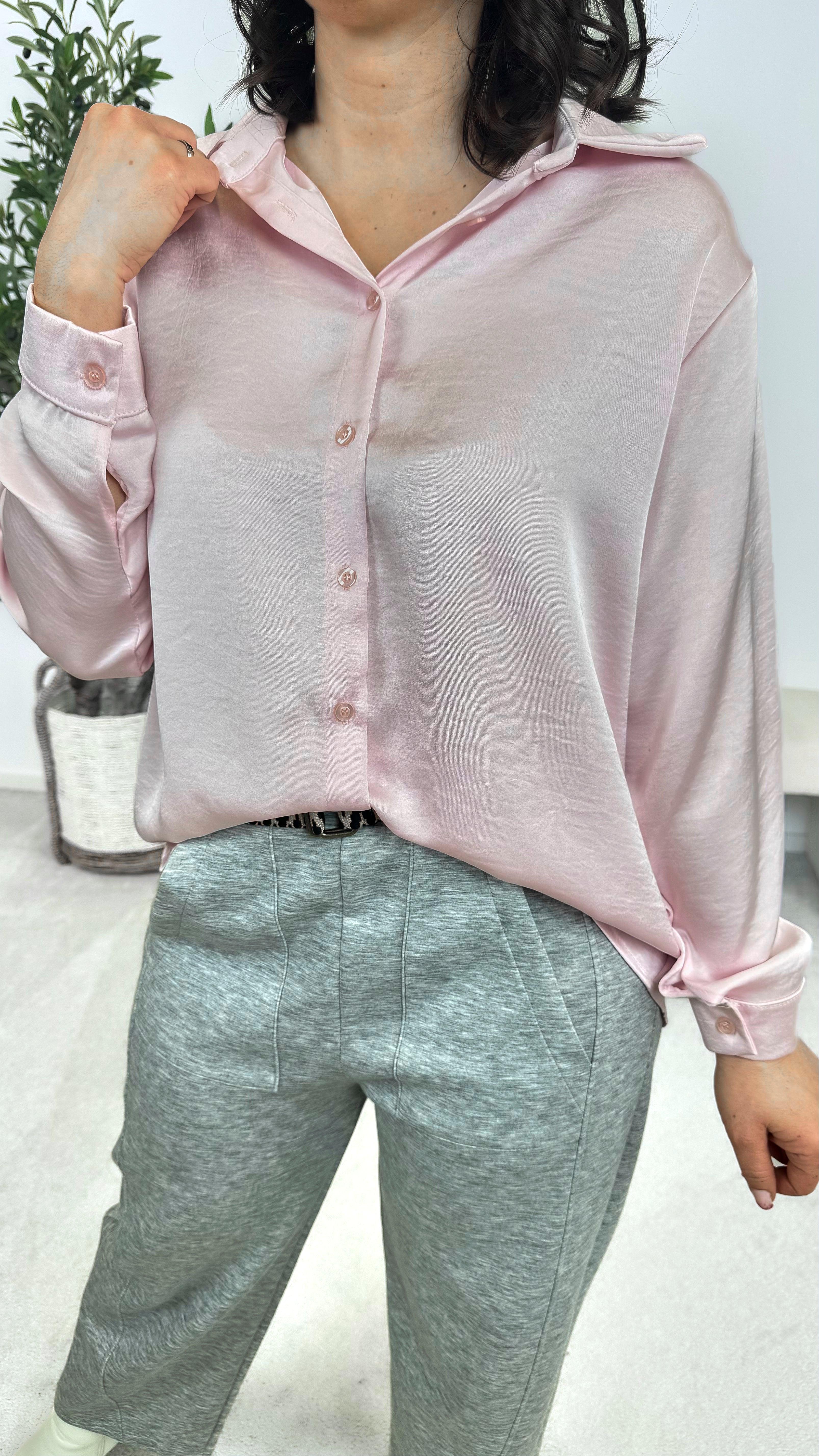 Bluse Glossy Glow *Rosa*