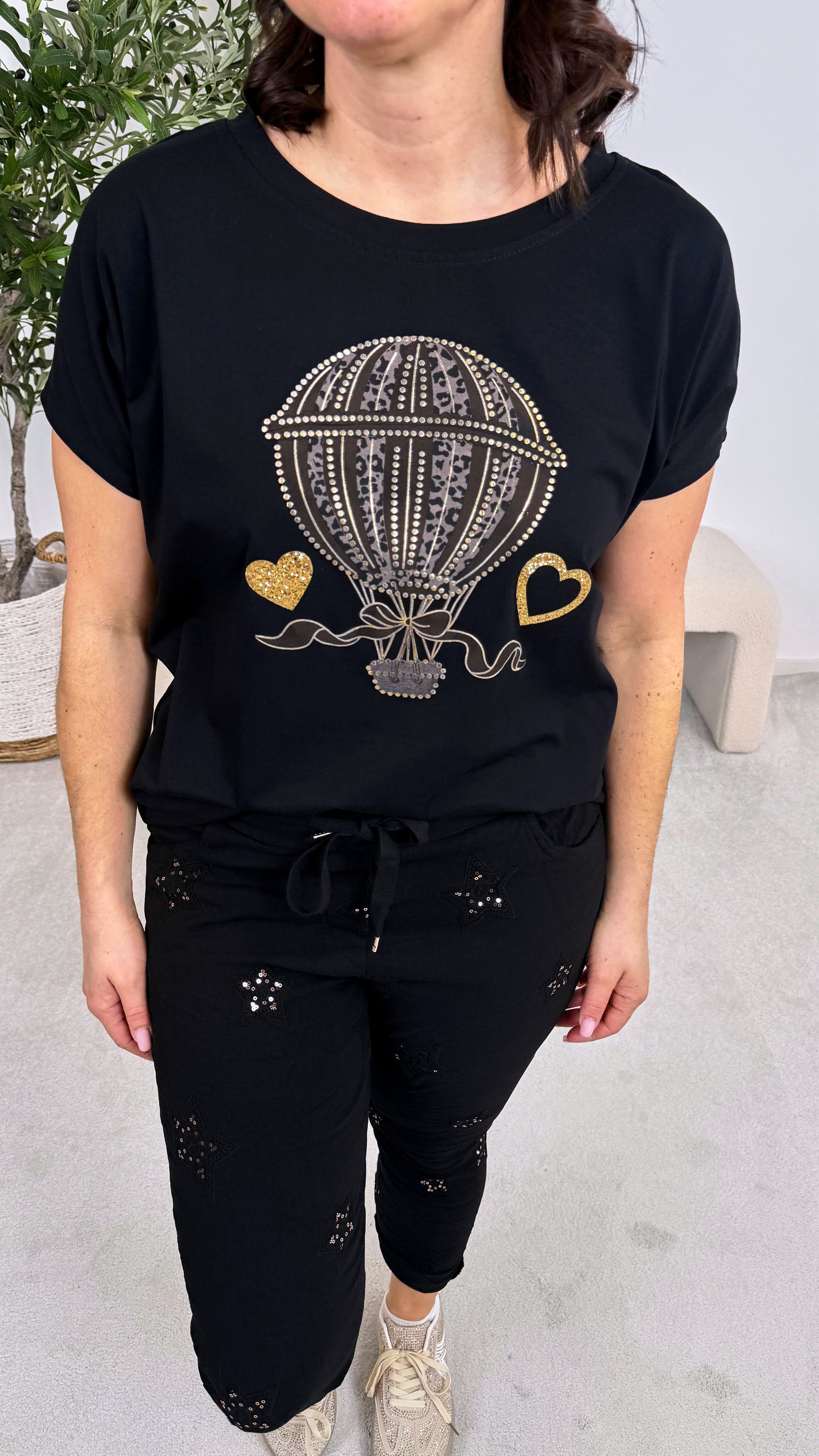 T-Shirt Princess Up In The Air *Schwarz*