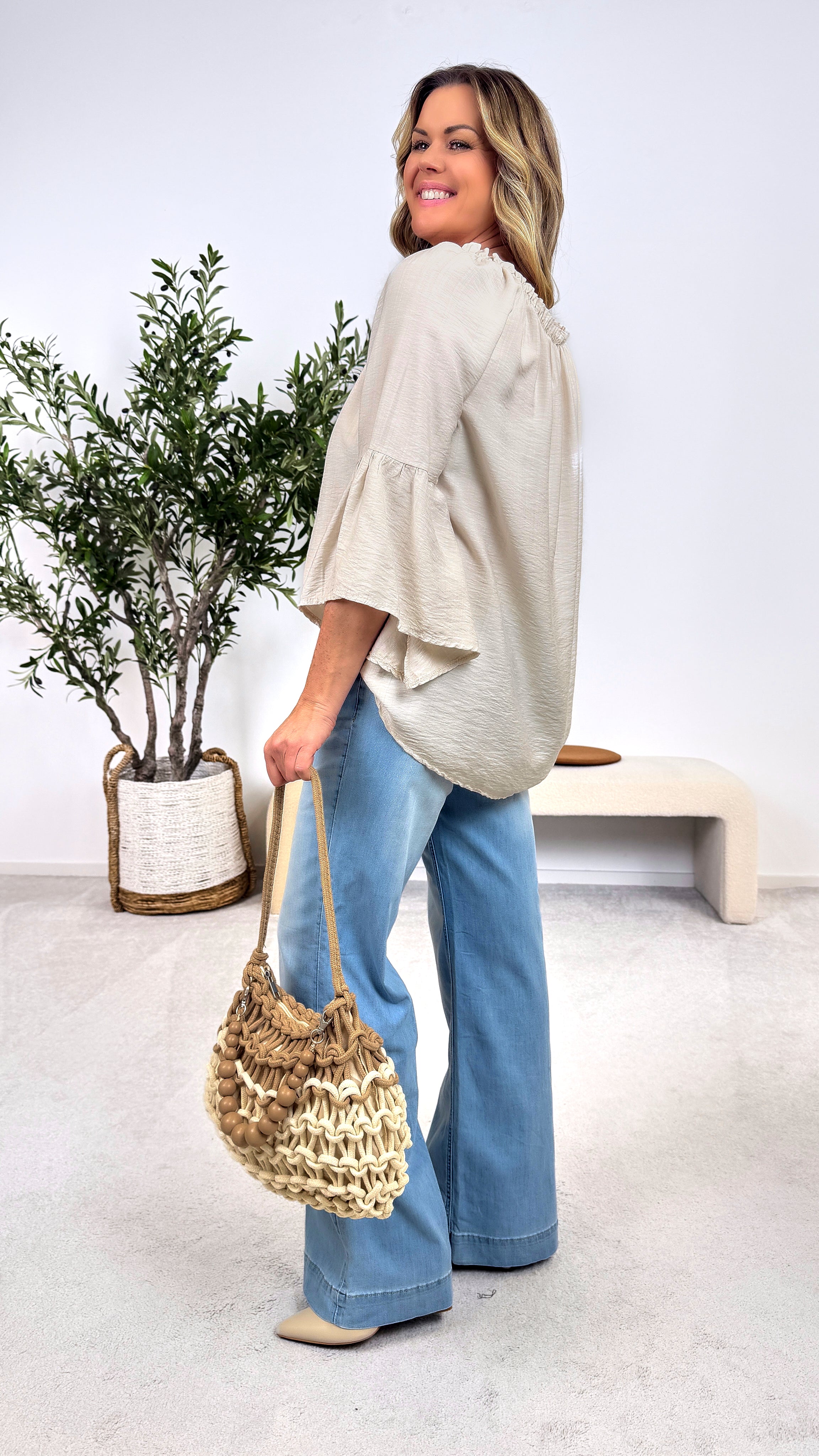 Blusenshirt Lovely Escape *Beige* (lieferbar ab 7.2.26)