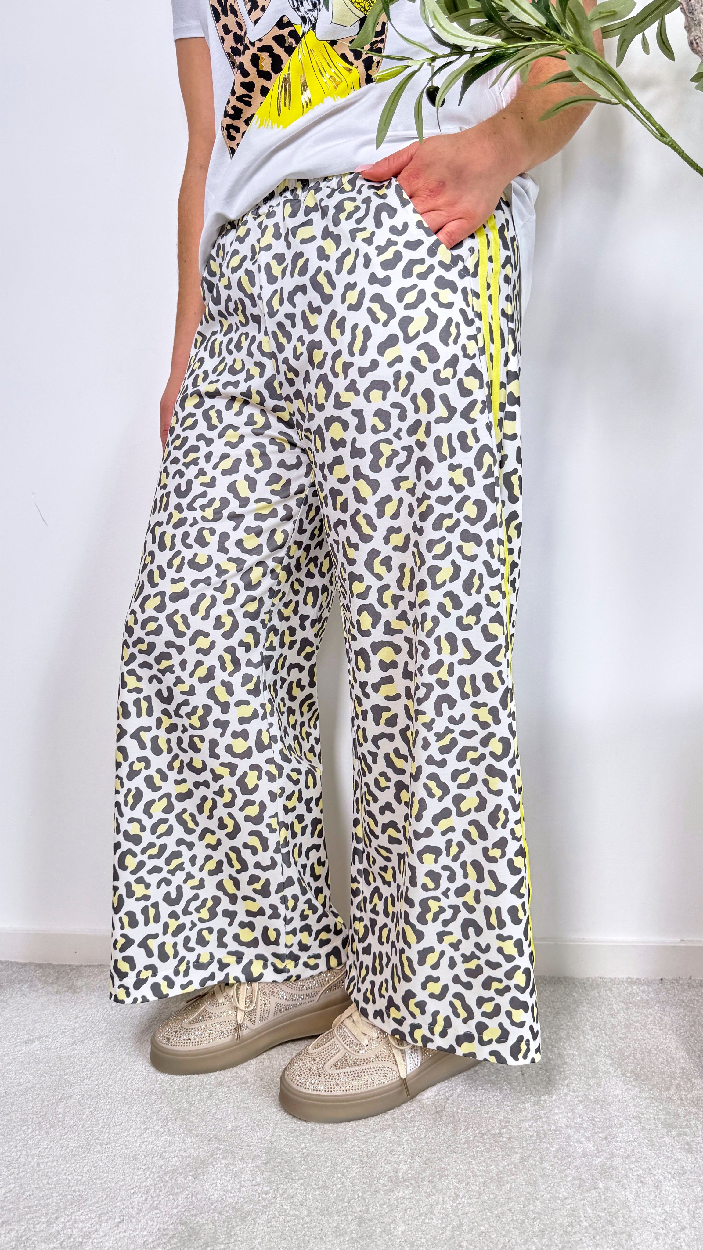 Sweathose Quilted Leopard *Gelb*