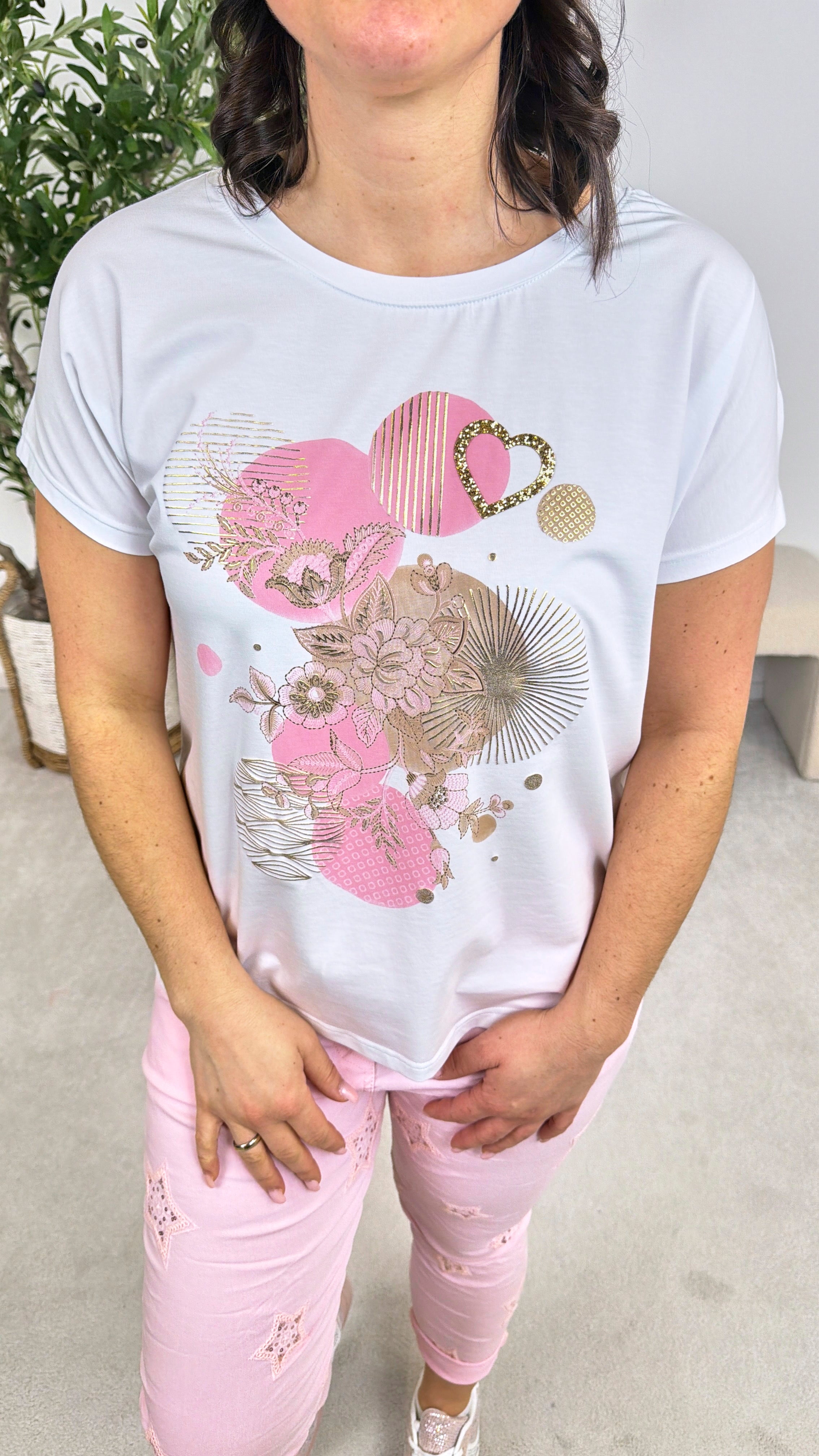 T-Shirt Navy Bloom *Rosa*