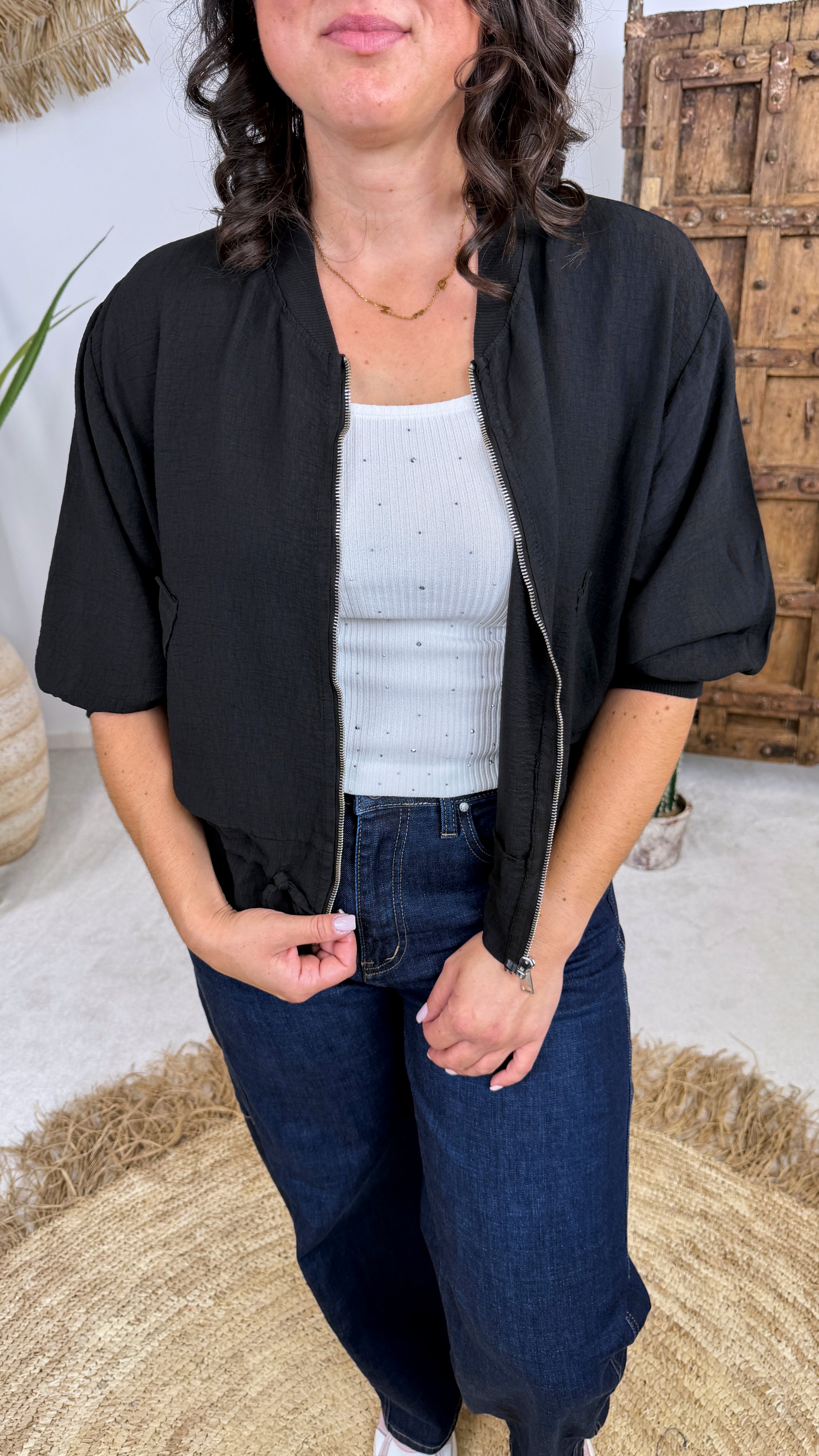 Leichte Jacke Brisa Marina *Schwarz*