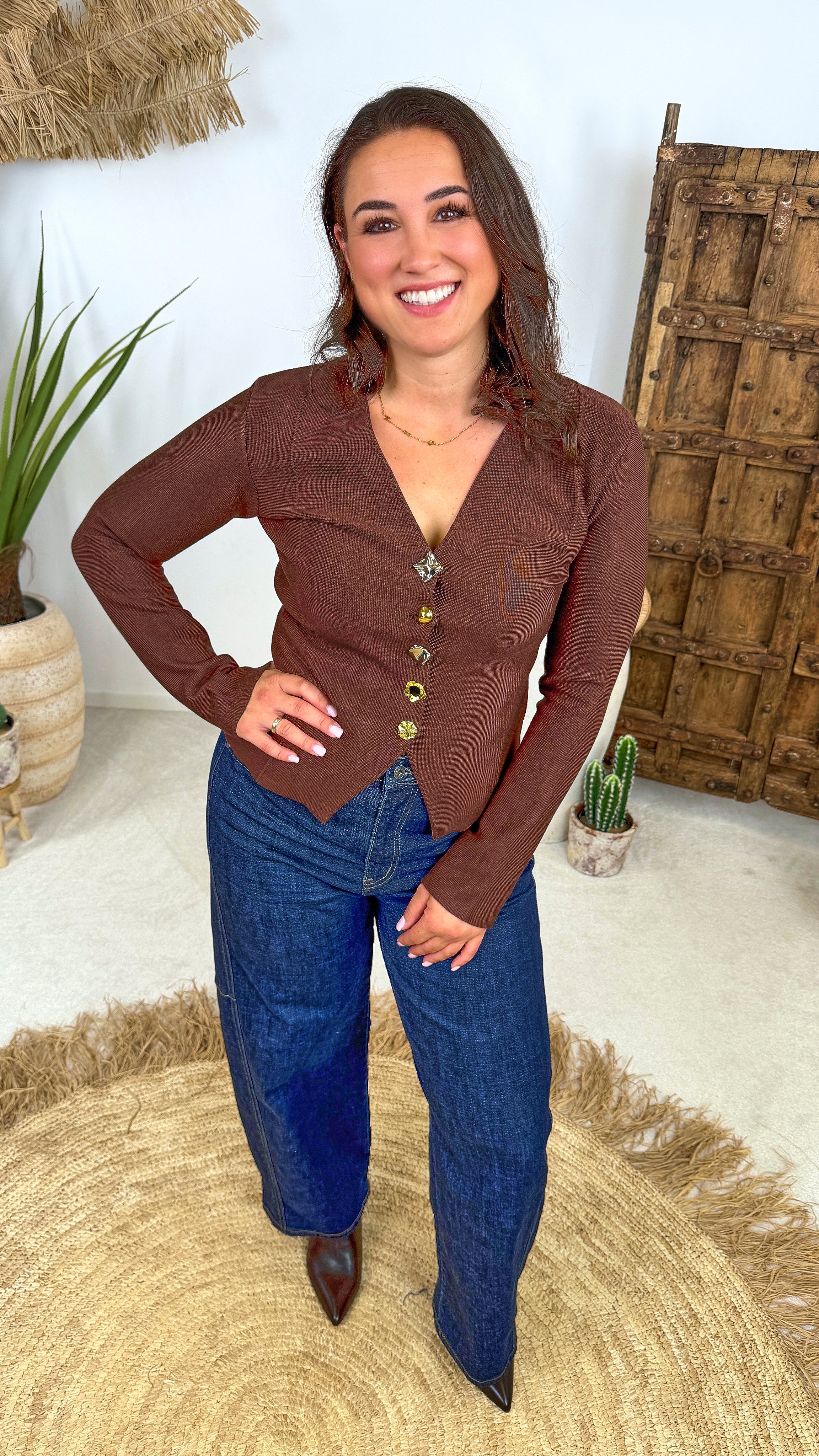 Strick-Cardigan Orinthia *Schoko*