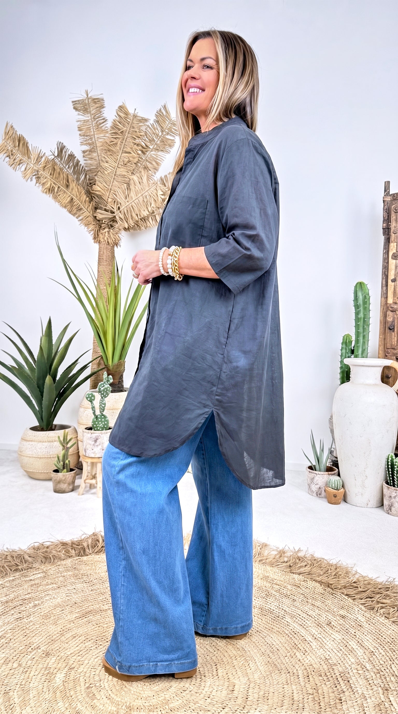 Long-Bluse Azure Mood *Schwarz*